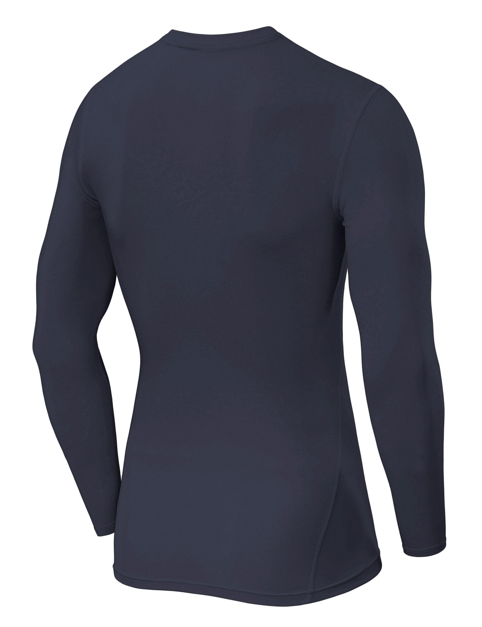 Men's Power Base Layer Compression Long Sleeve Top - Graphite 3/5