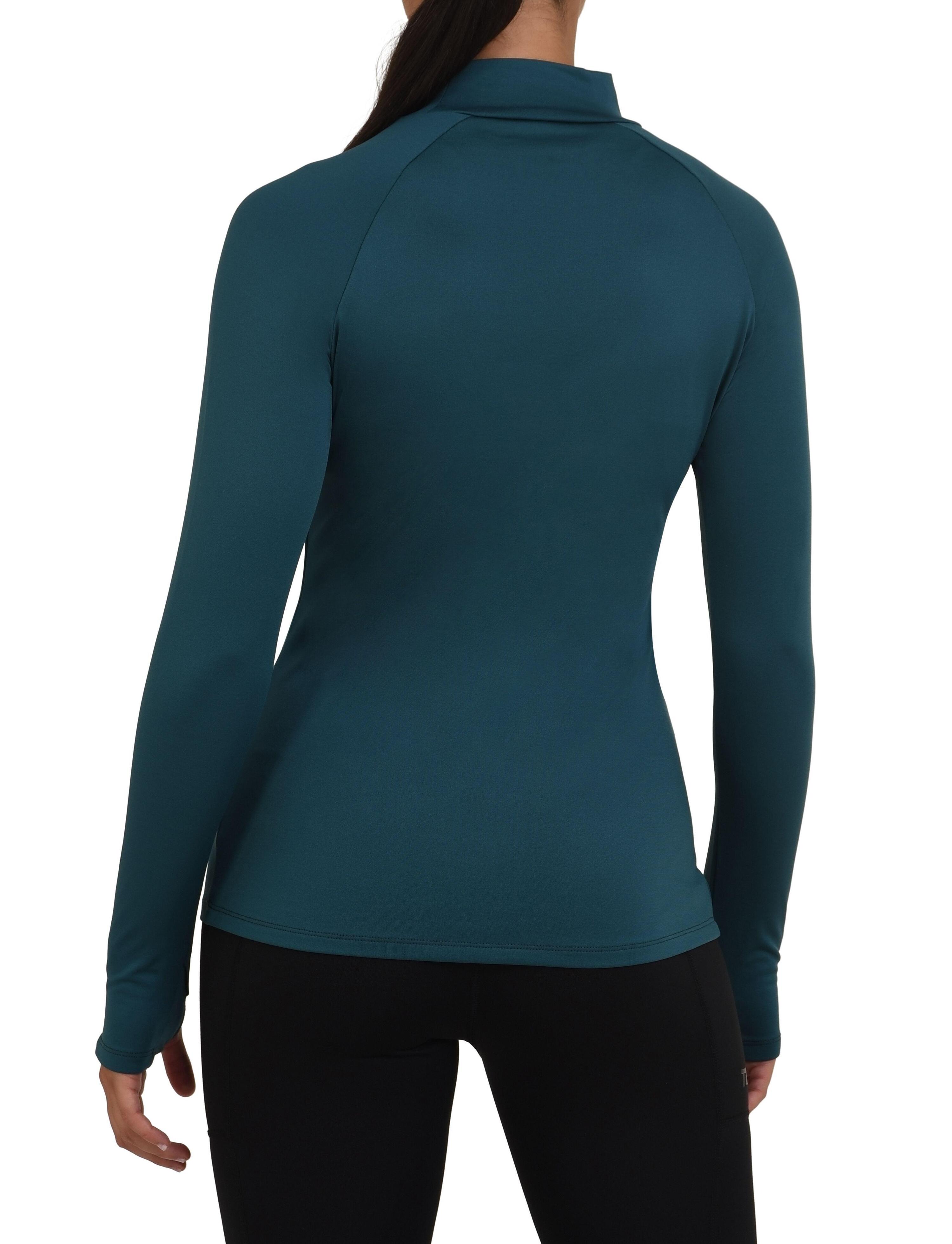 Women's Super Thermal Base Layer Top - Mock Neck - Atlantic Deep 3/4