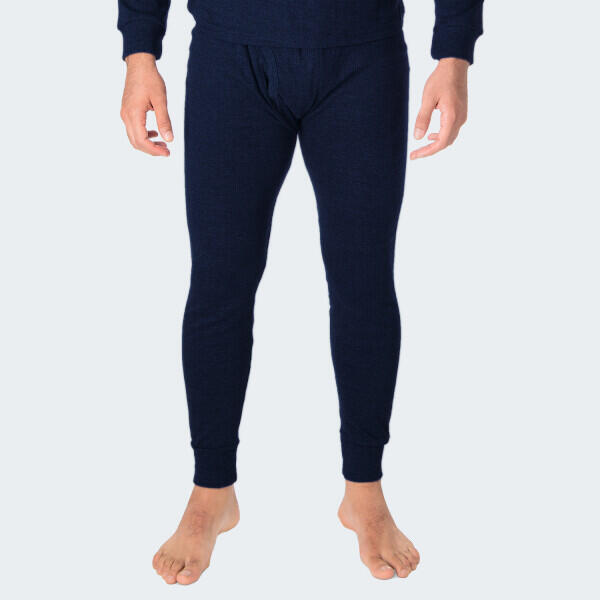 2 pantalons thermiques | Sous-vêtements | Hommes | Polaire | Bleu