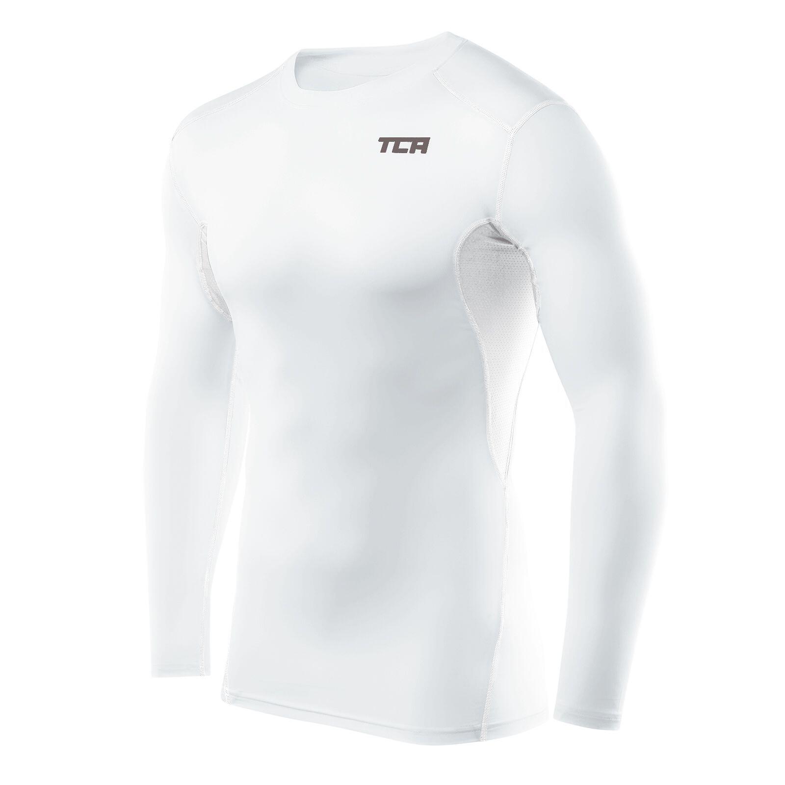 Men's HyperFusion Breathable Base Layer Compression Top - White 2/5