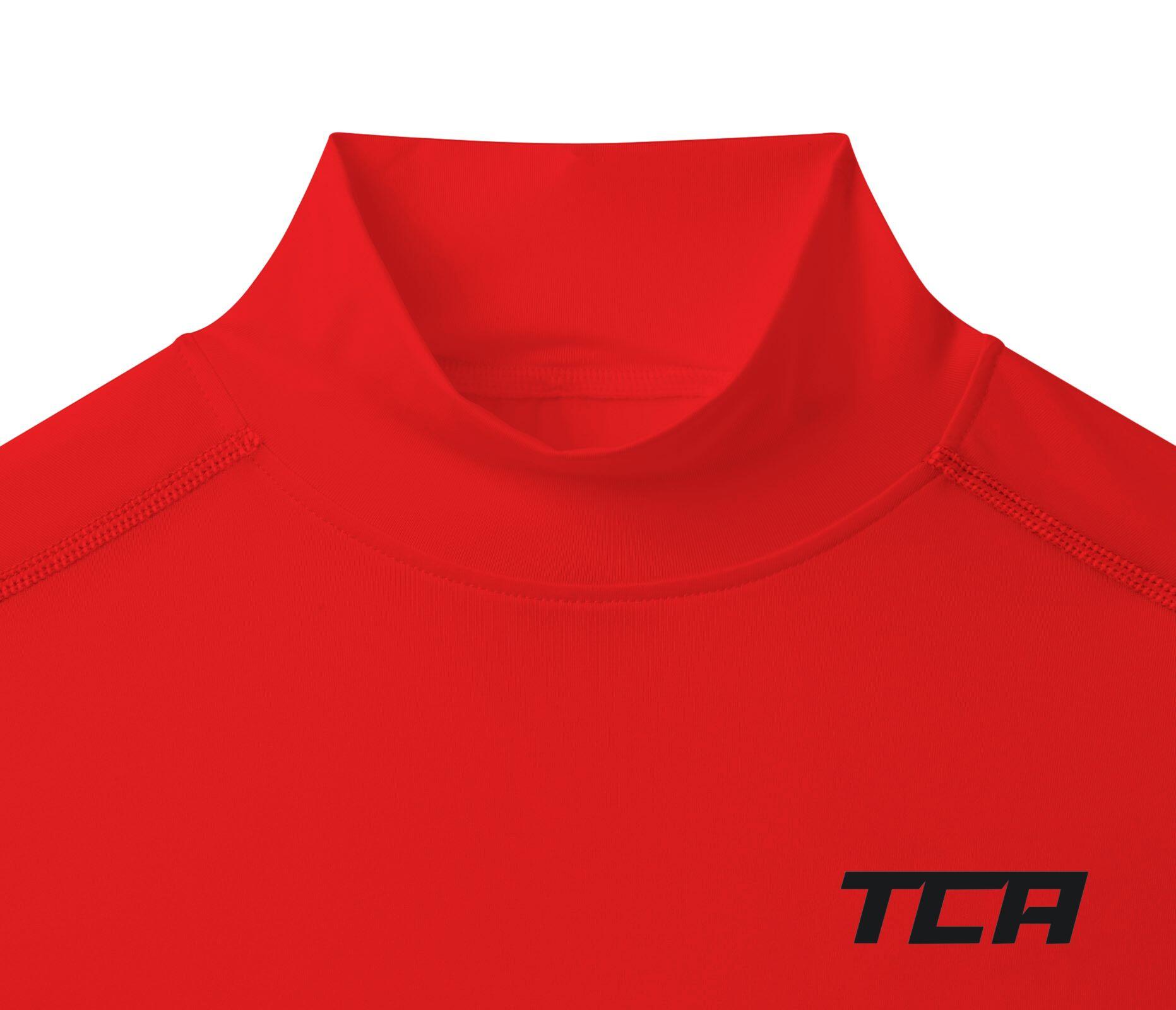 Boys' HyperFusion Breathable Base Layer Compression Top -Mock - High Risk Red 4/5