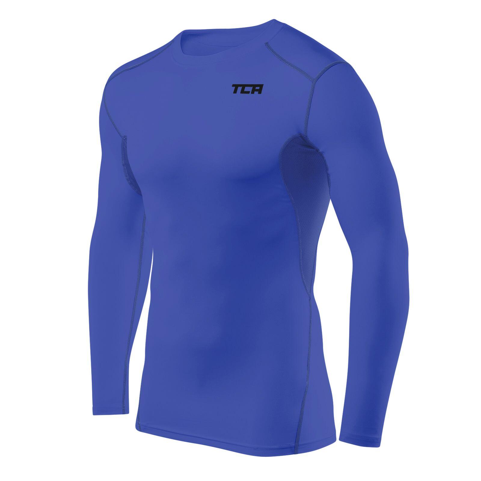 Men's HyperFusion Breathable Base Layer Compression Top - Dazzling Blue 2/5