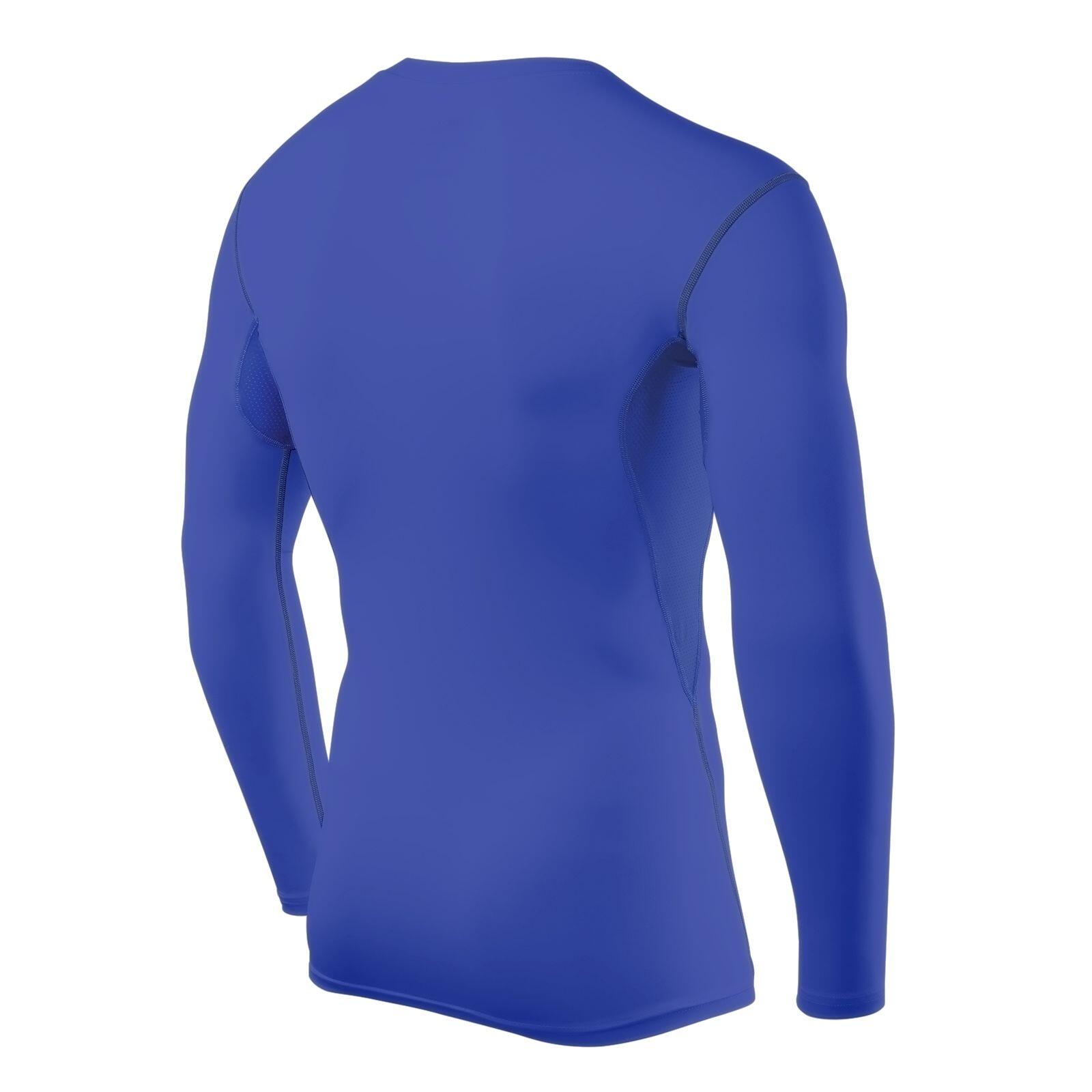 Men's HyperFusion Breathable Base Layer Compression Top - Dazzling Blue 3/5