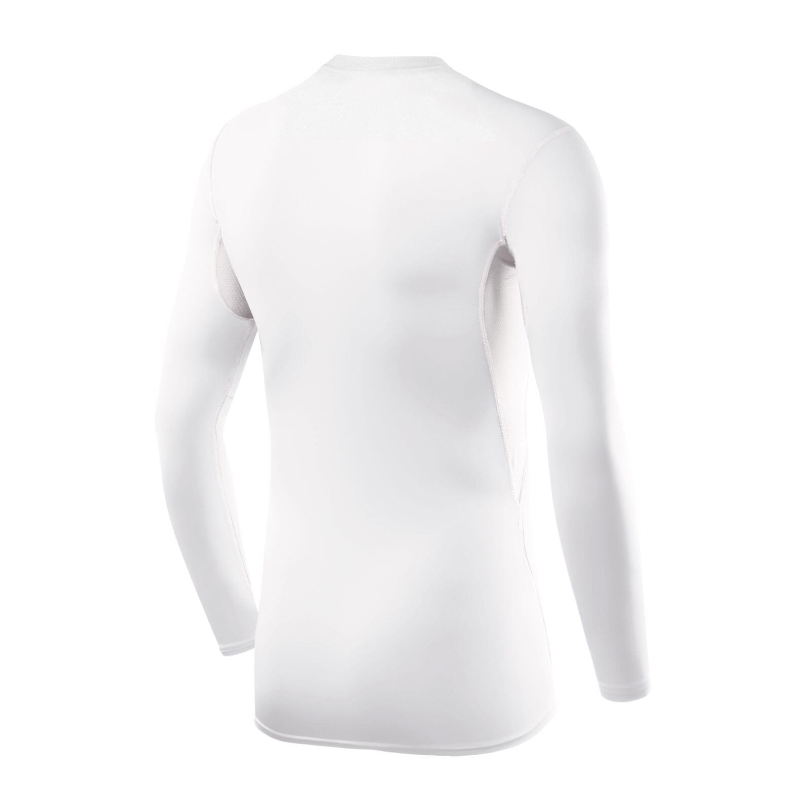 Boys' HyperFusion Breathable Base Layer Compression Top - White 3/5