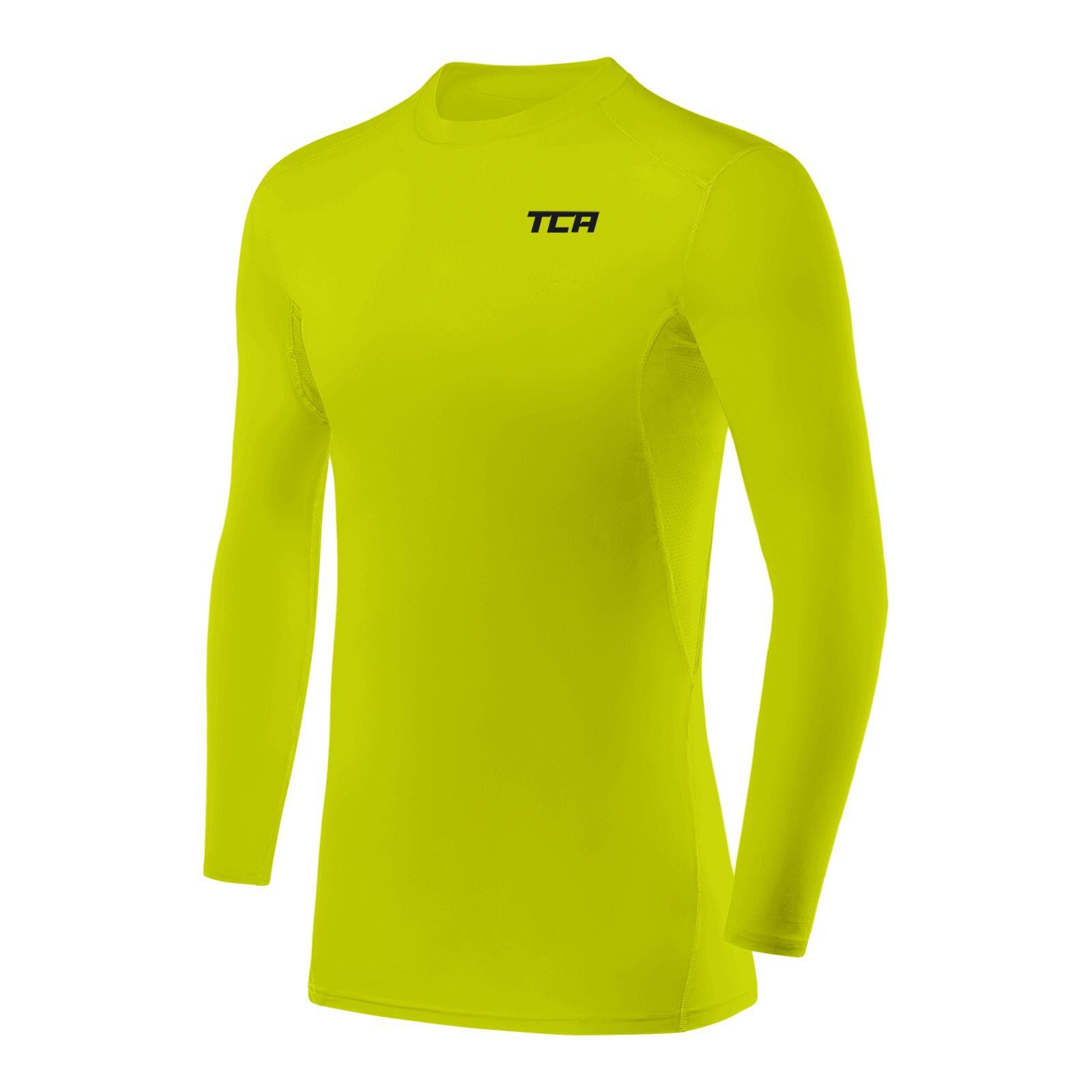 Boys' HyperFusion Breathable Base Layer Compression Top - Lime Punch 2/5