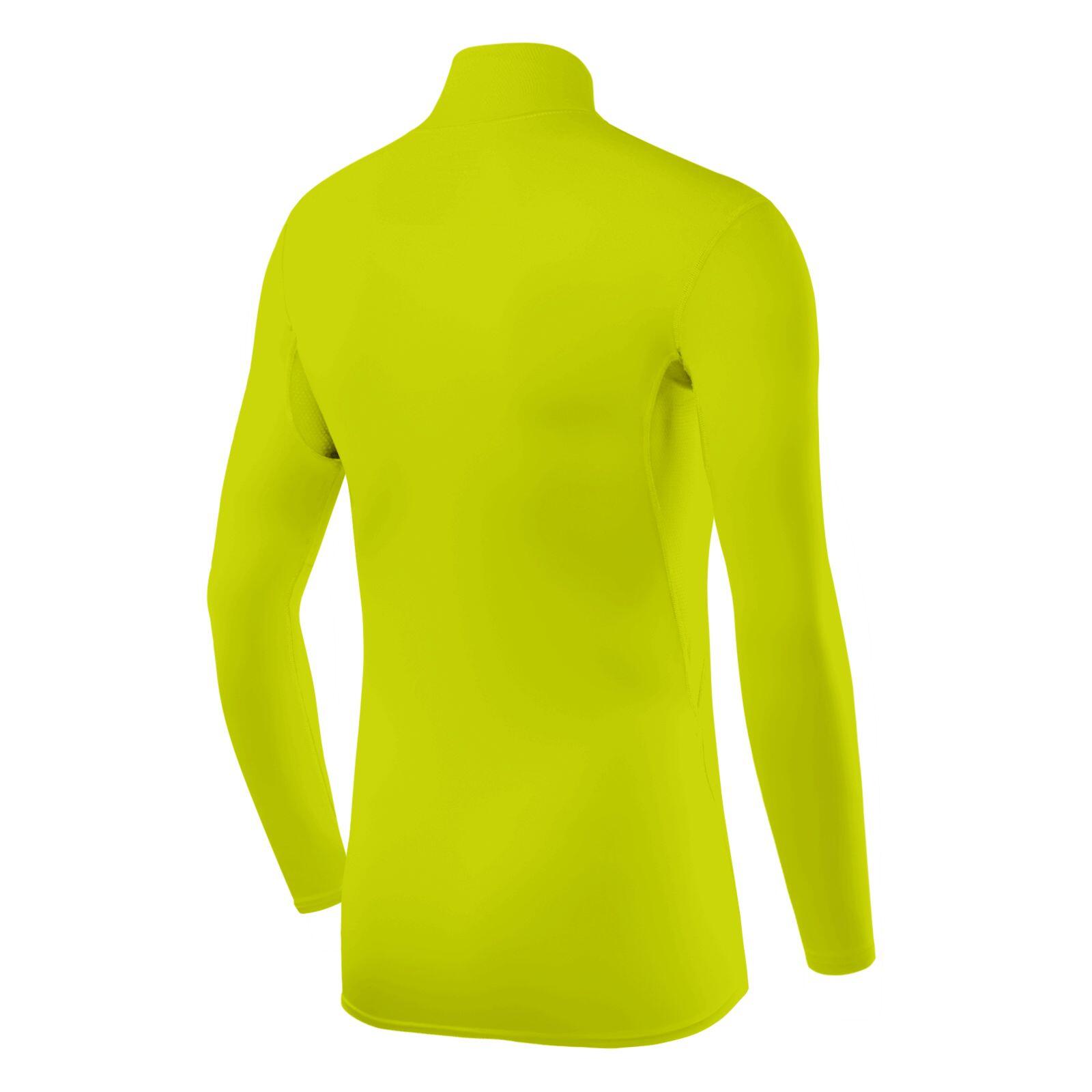 Boys' HyperFusion Breathable Base Layer Compression Top -Mock - Lime Punch 3/5