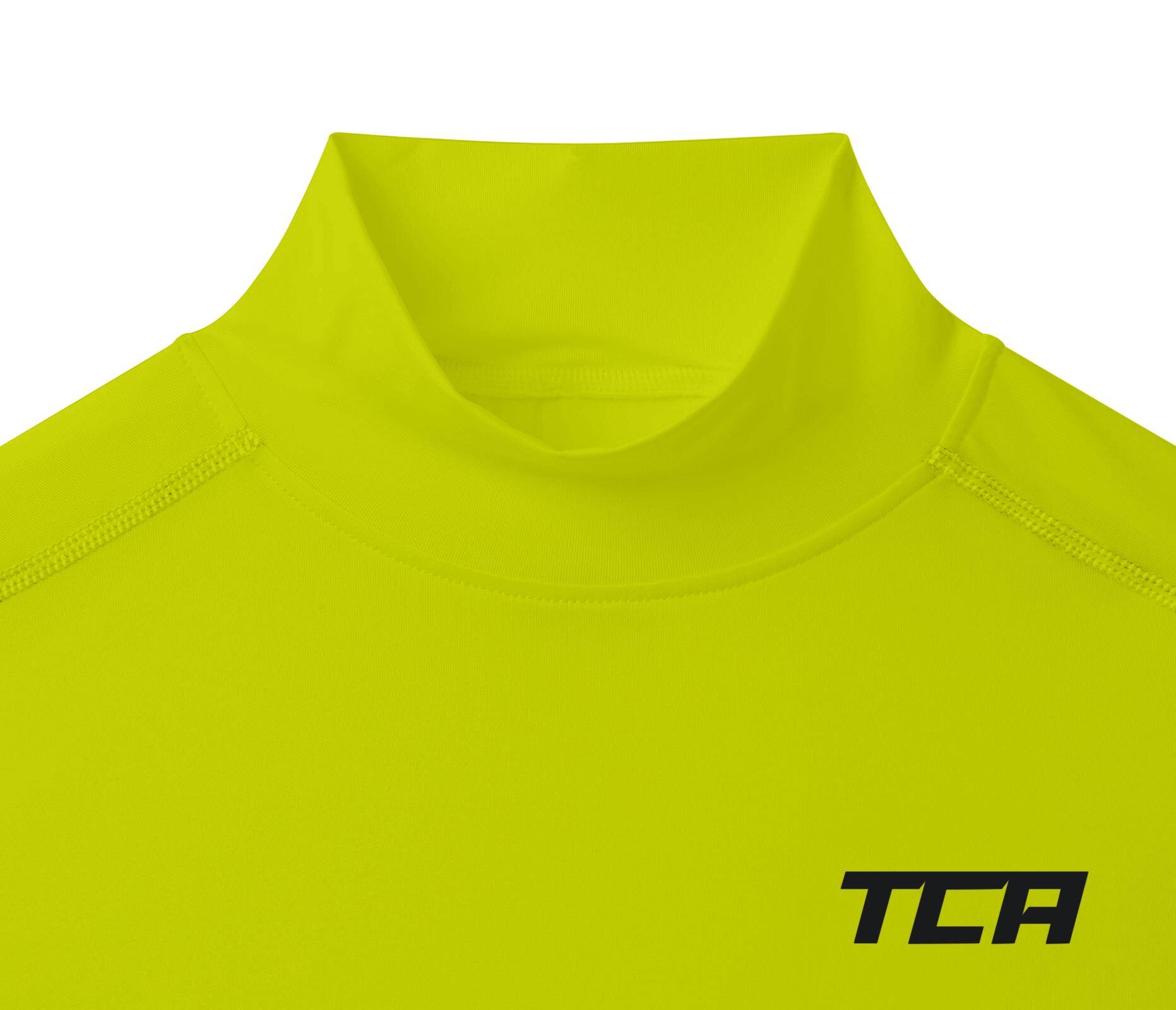 Boys' HyperFusion Breathable Base Layer Compression Top -Mock - Lime Punch 4/5