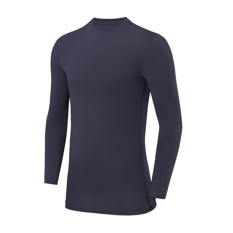 Haut de compression thermique à manches longues et col court pour enfant