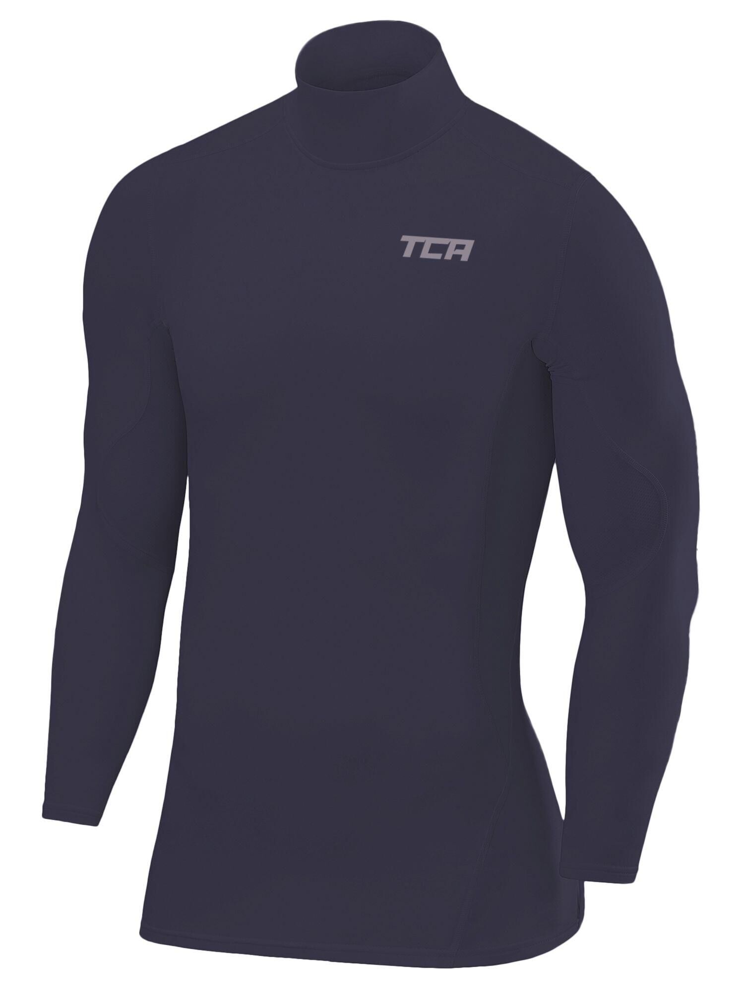 TCA Men's Super Thermal Compression Top - Mock - Graphite