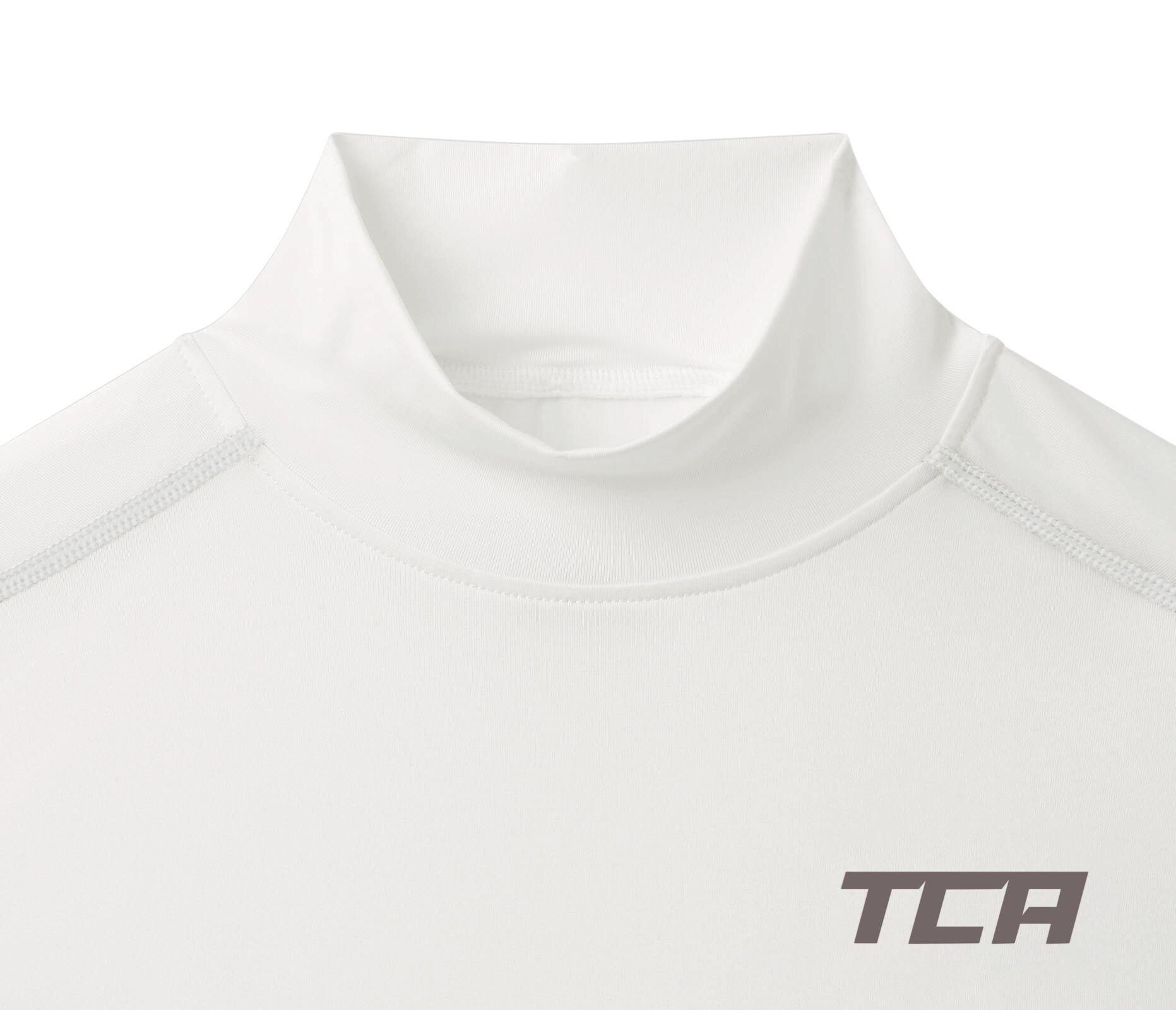 Boys' HyperFusion Breathable Base Layer Compression Top -Mock - White 4/5