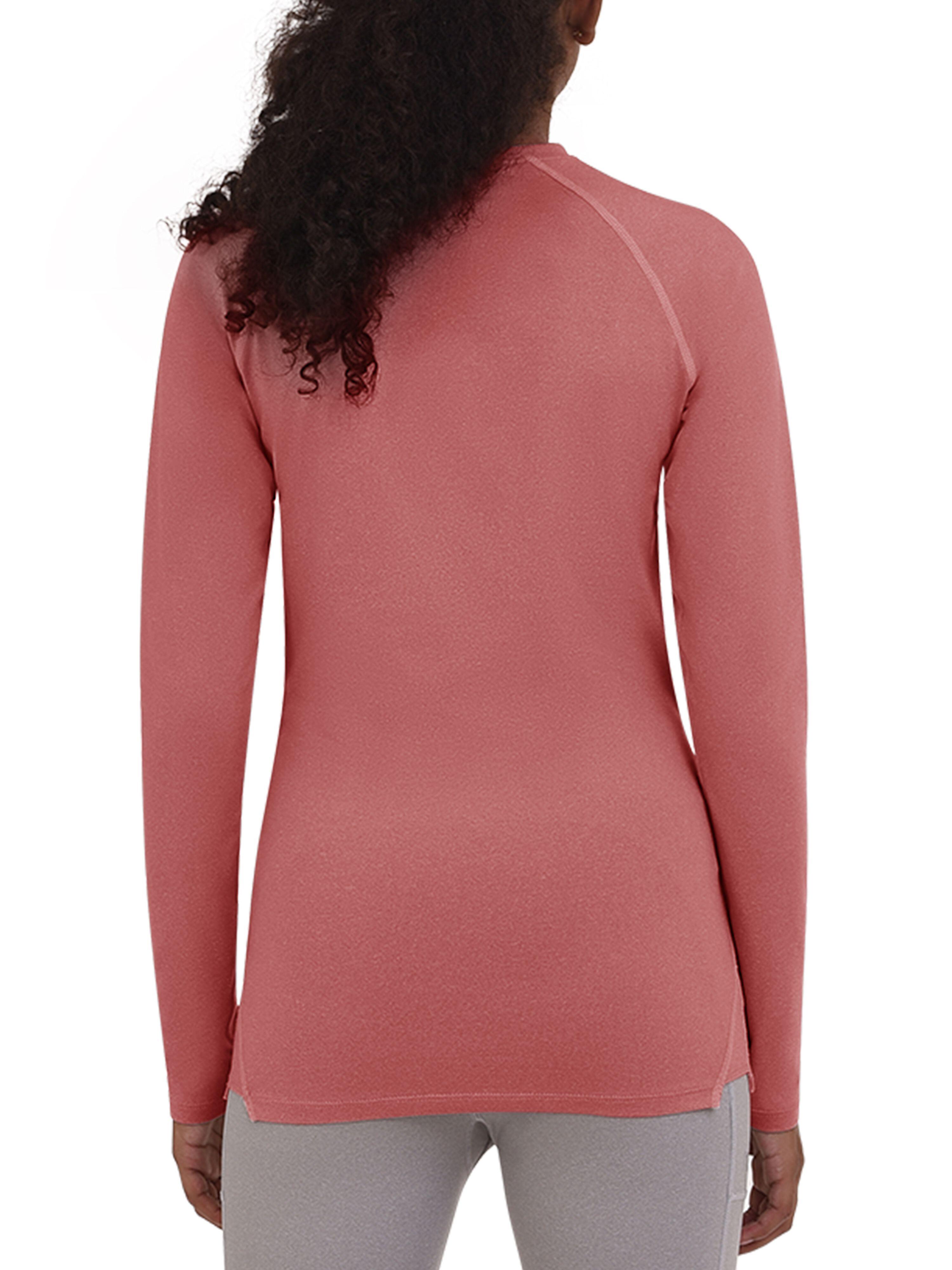 Girls' Super Thermal Base Layer Top - Dusty Rose Marl 3/4