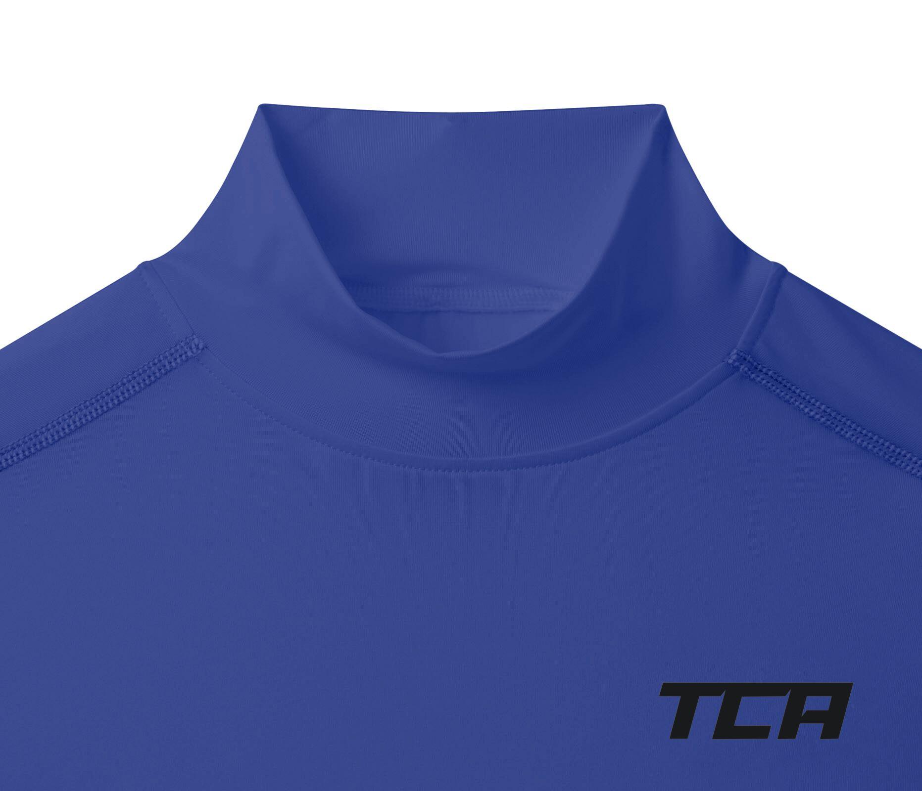 Boys' HyperFusion Breathable Base Layer Compression Top -Mock - Dazzling Blue 4/5