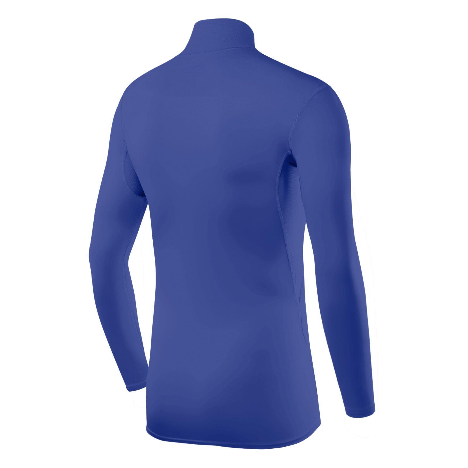 Boys' HyperFusion Breathable Base Layer Compression Top -Mock - Dazzling Blue 3/5