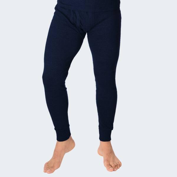 2 pantalons thermiques | Sous-vêtements | Hommes | Polaire | Bleu/Gris