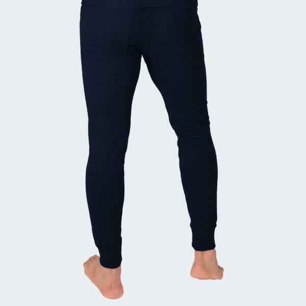 2 pantalons thermiques | Sous-vêtements | Hommes | Polaire | Bleu/Noir
