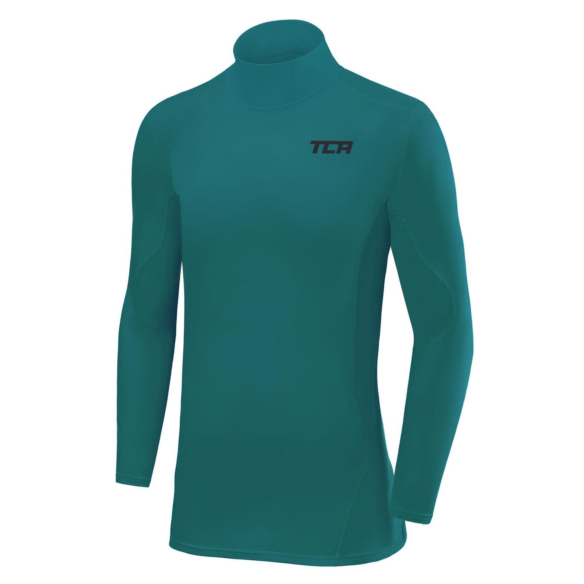 TCA Boys' Super Thermal Base Sleeve Top - Mock - Cadmium Green