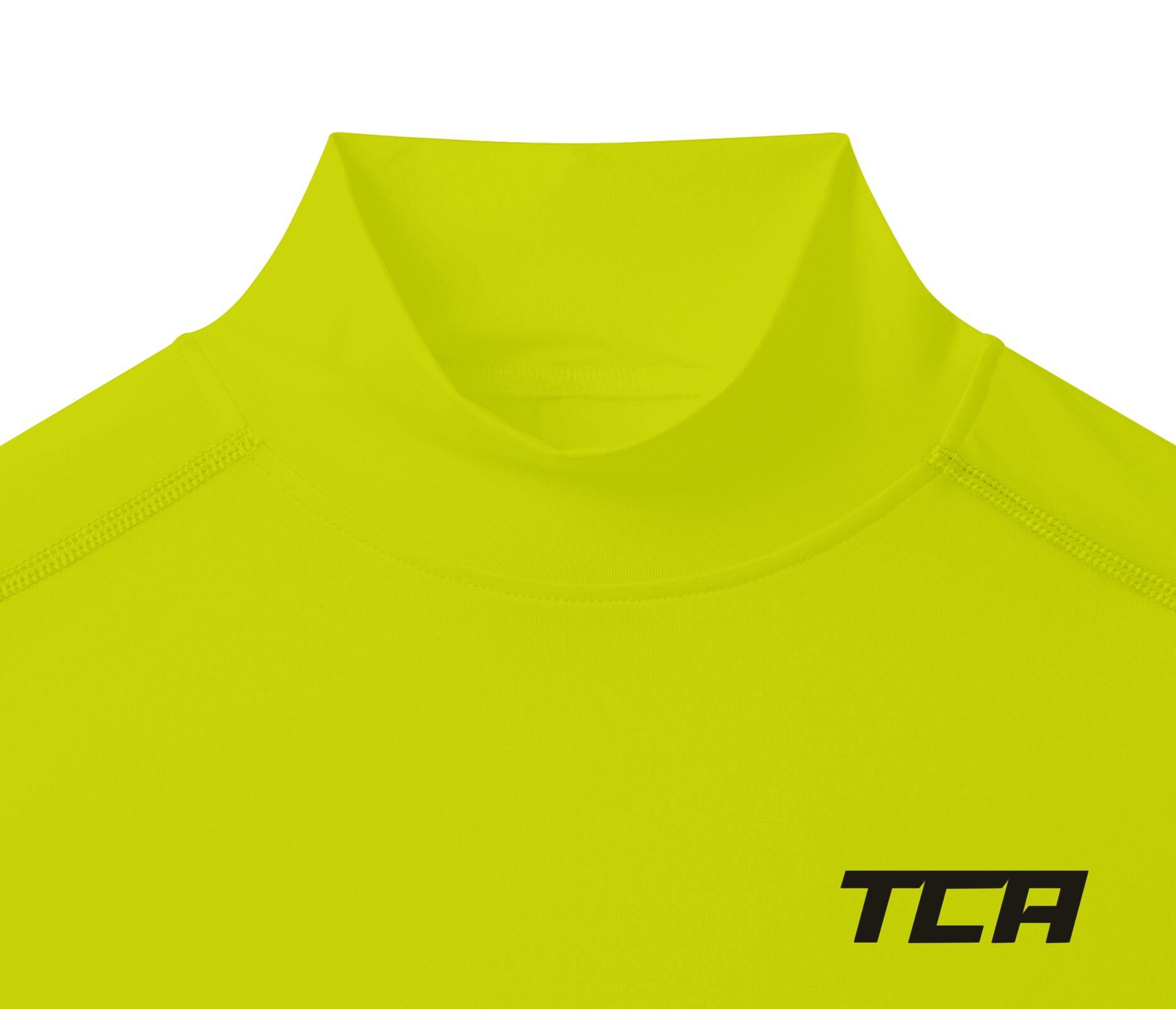 Men's HyperFusion Breathable Base Layer Compression Top - Mock - Lime Punch 4/5