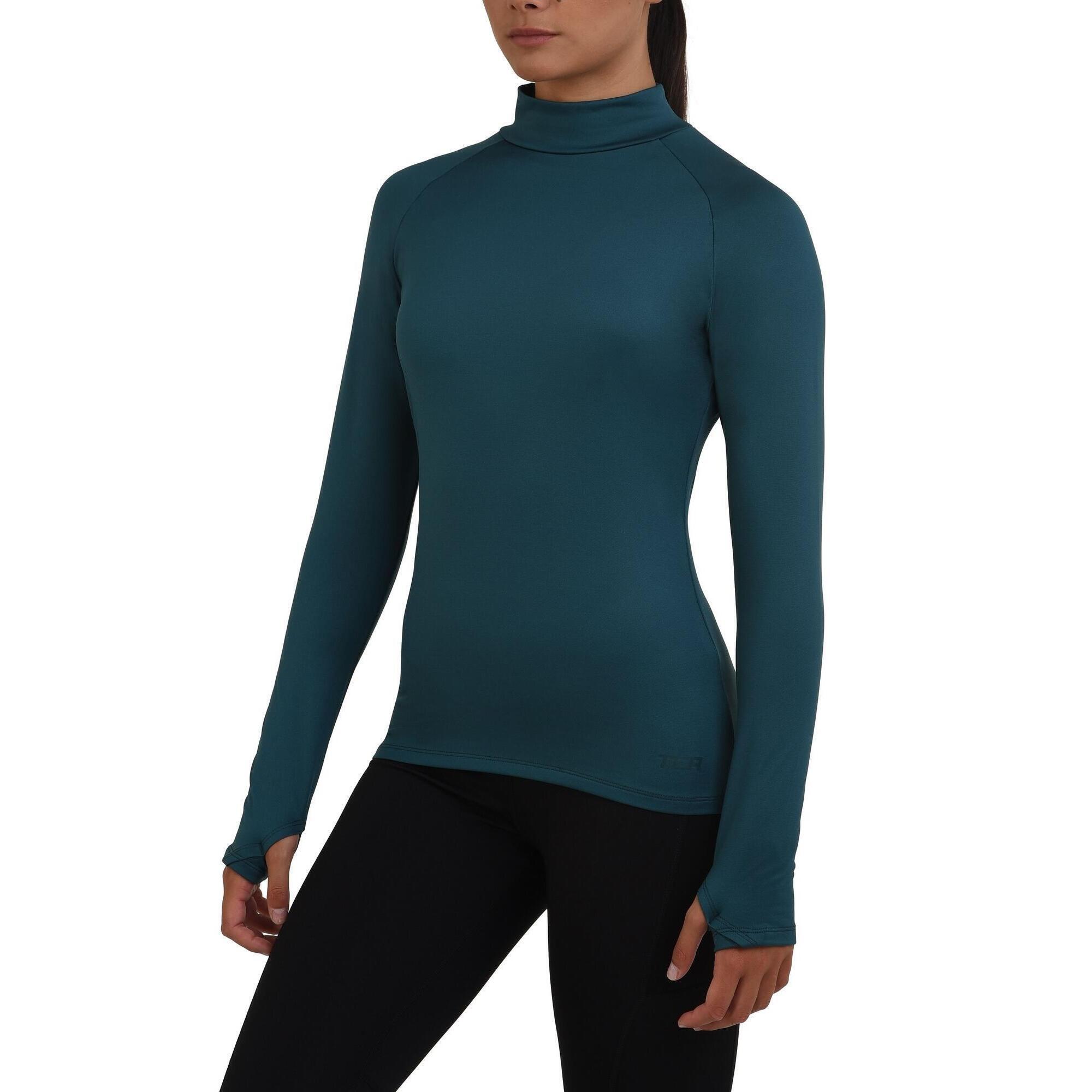 TCA Women's Super Thermal Base Layer Top - Mock Neck - Atlantic Deep