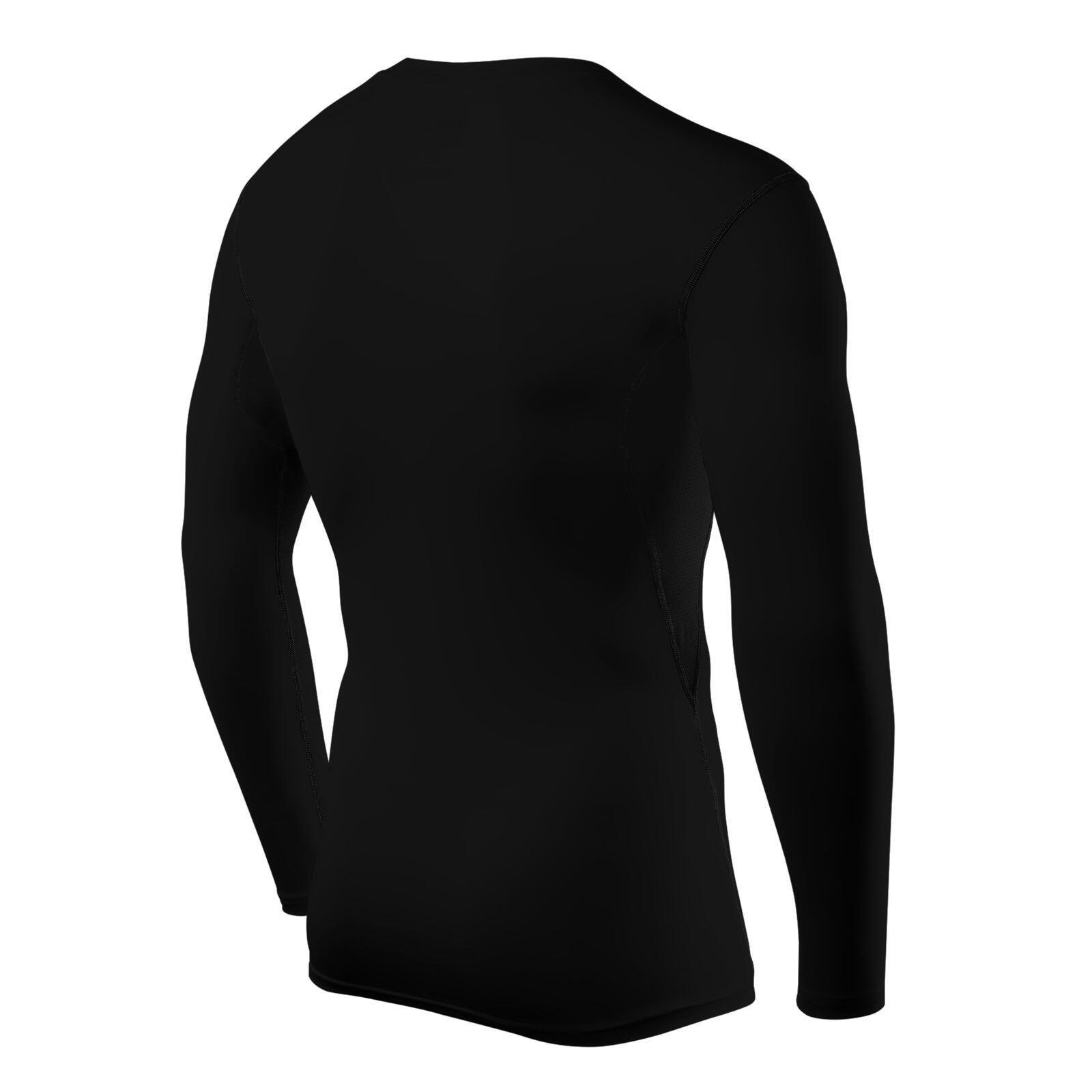 Men's HyperFusion Breathable Base Layer Compression Top - Black 3/5