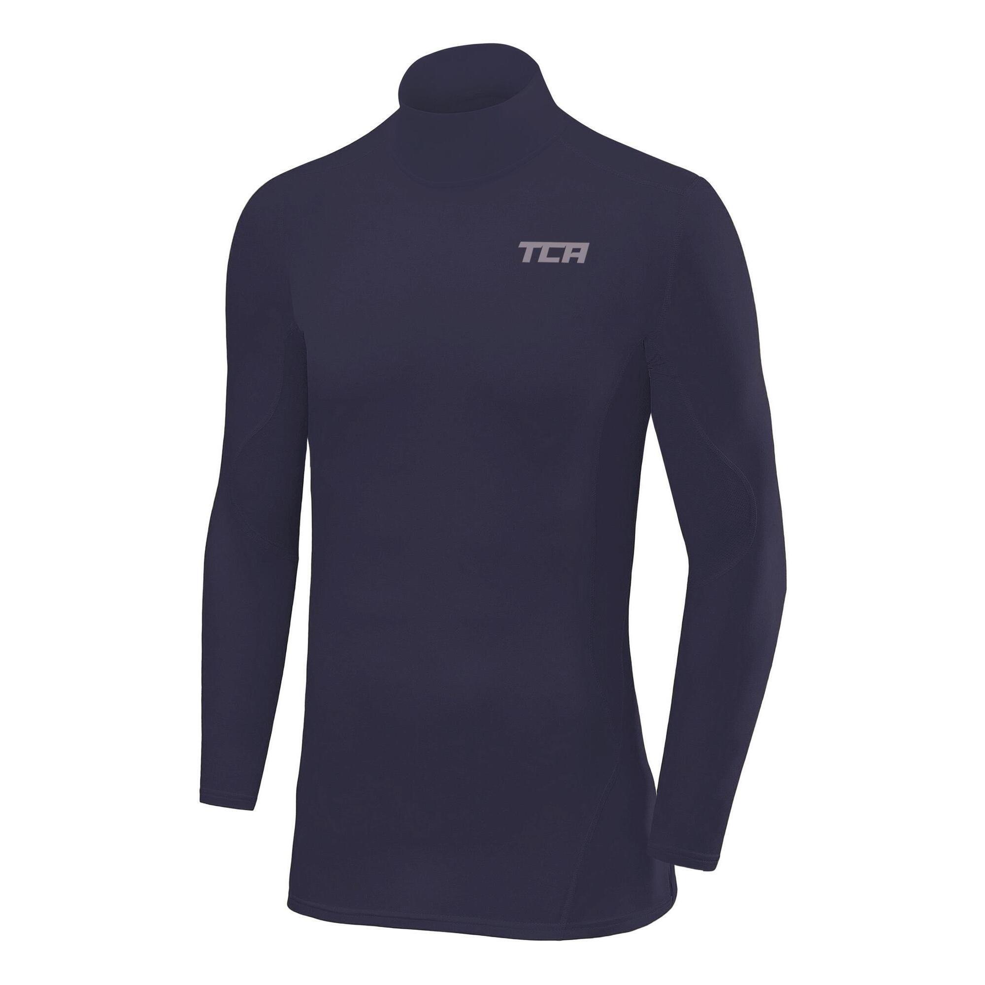 TCA Boys' Super Thermal Base Sleeve Top - Mock - Graphite