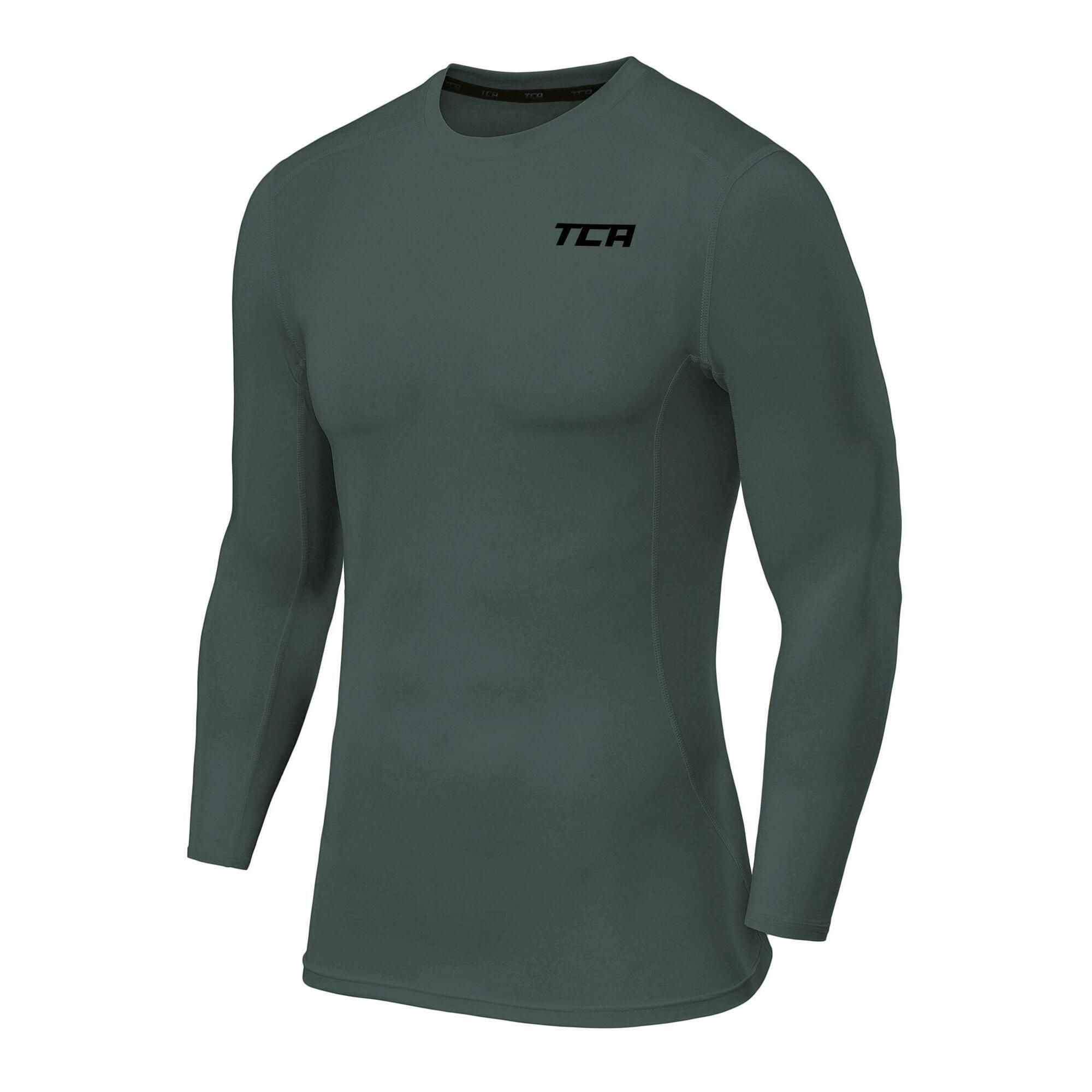 Boys' Performance Base Layer Compression Top - Darkest Spruce 1/5