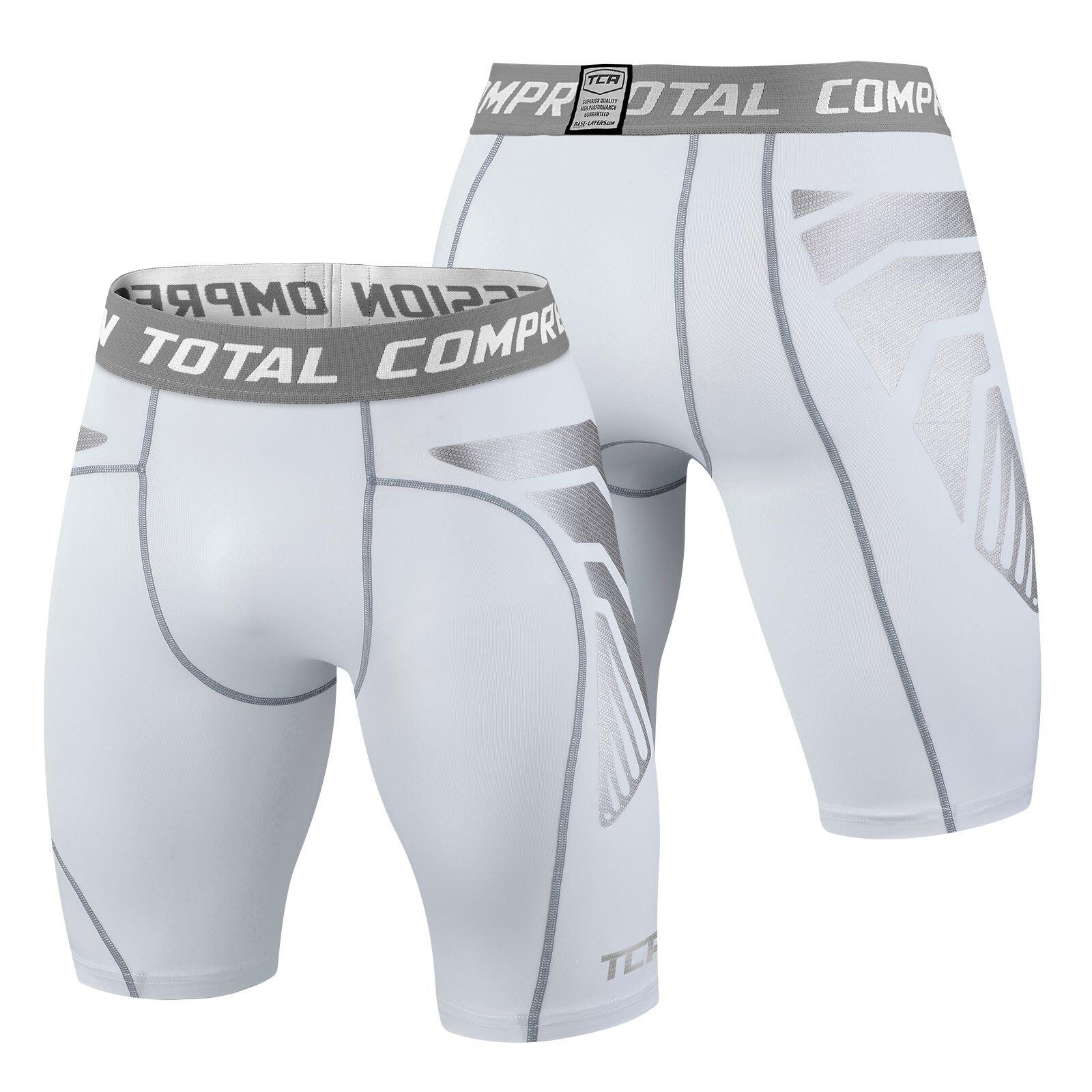 Boys' CarbonForce Quick Dry Base Layer Compression Shorts - Pro White 4/4