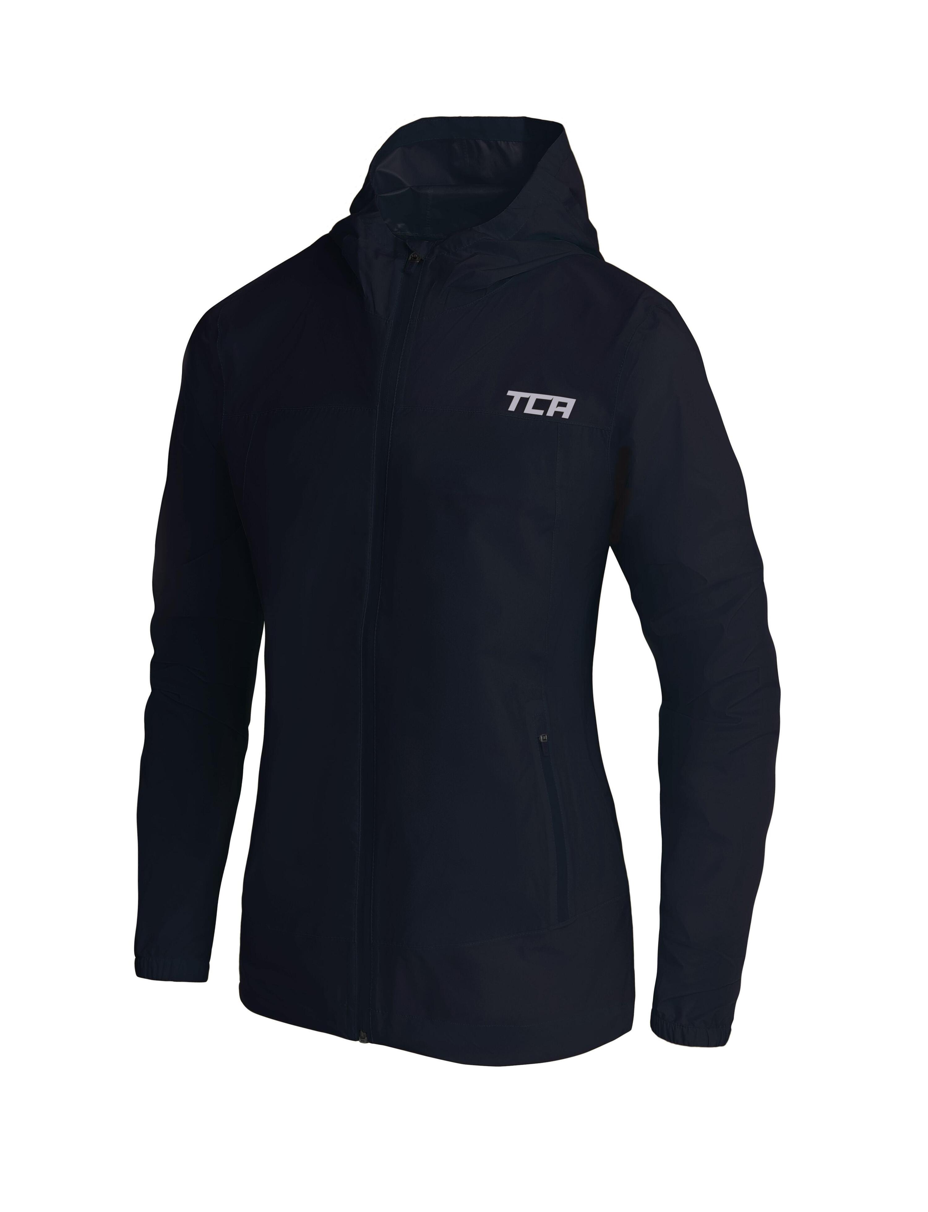 TCA Men's AirLite Rain Jacket with Zip Pockets - Navy Blazer