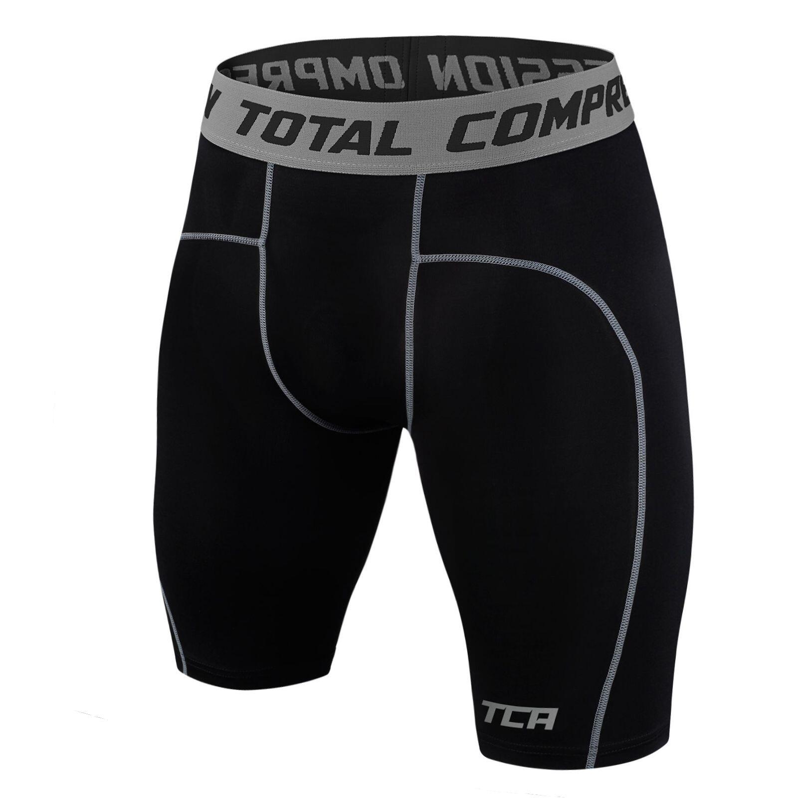 TCA Boys' Performance Base Layer Compression Shorts - Black