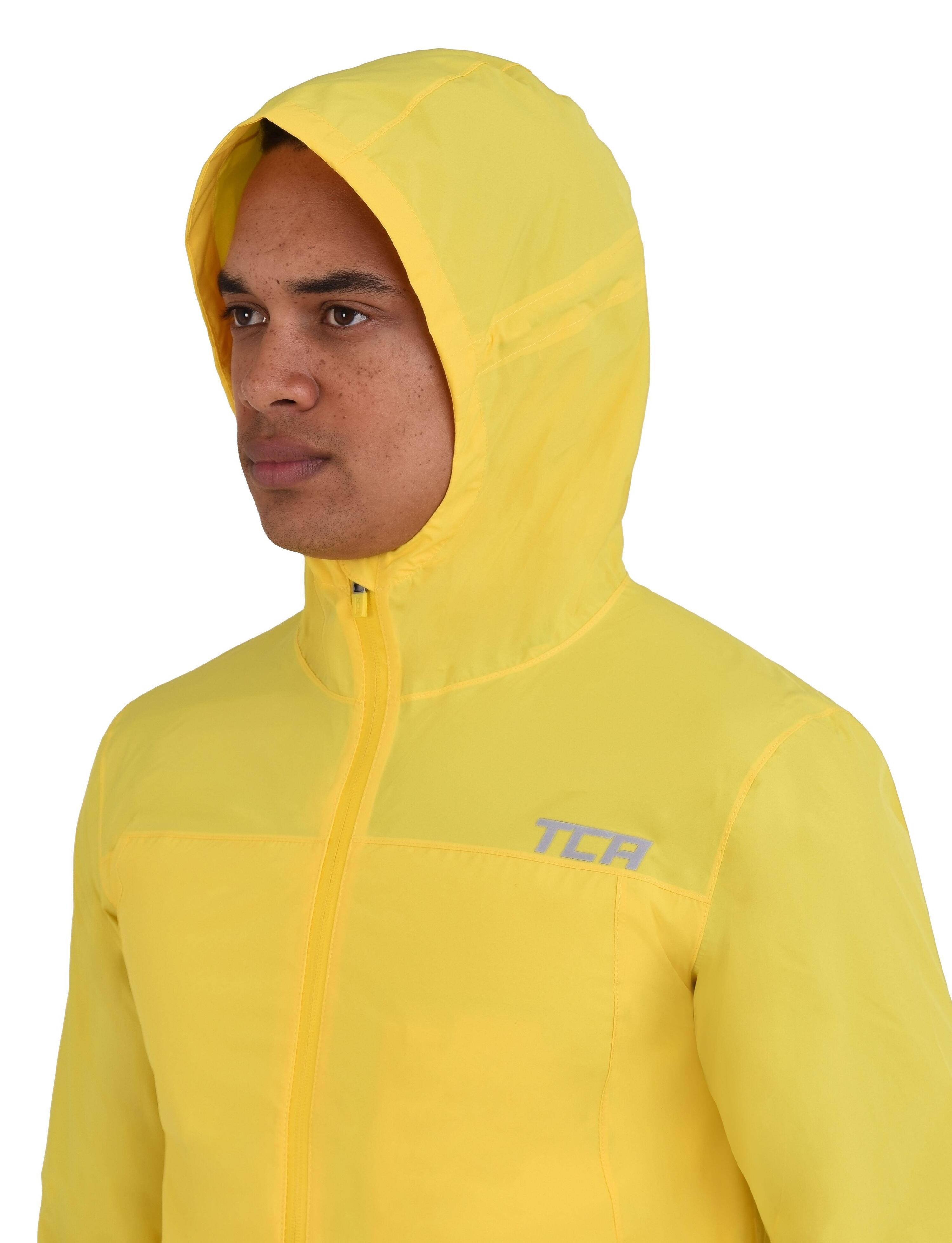 Men's AirLite Rain Jacket with Zip Pockets - Vibrant Yellow 4/5