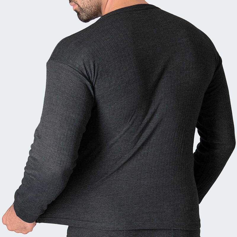 2 t-shirts thermiques | Sous-vêtements | Hommes | Polaire | Anthracite