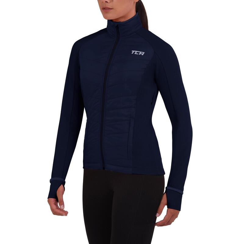 Veste de course superhermique des femmes avec poches zippées et capot