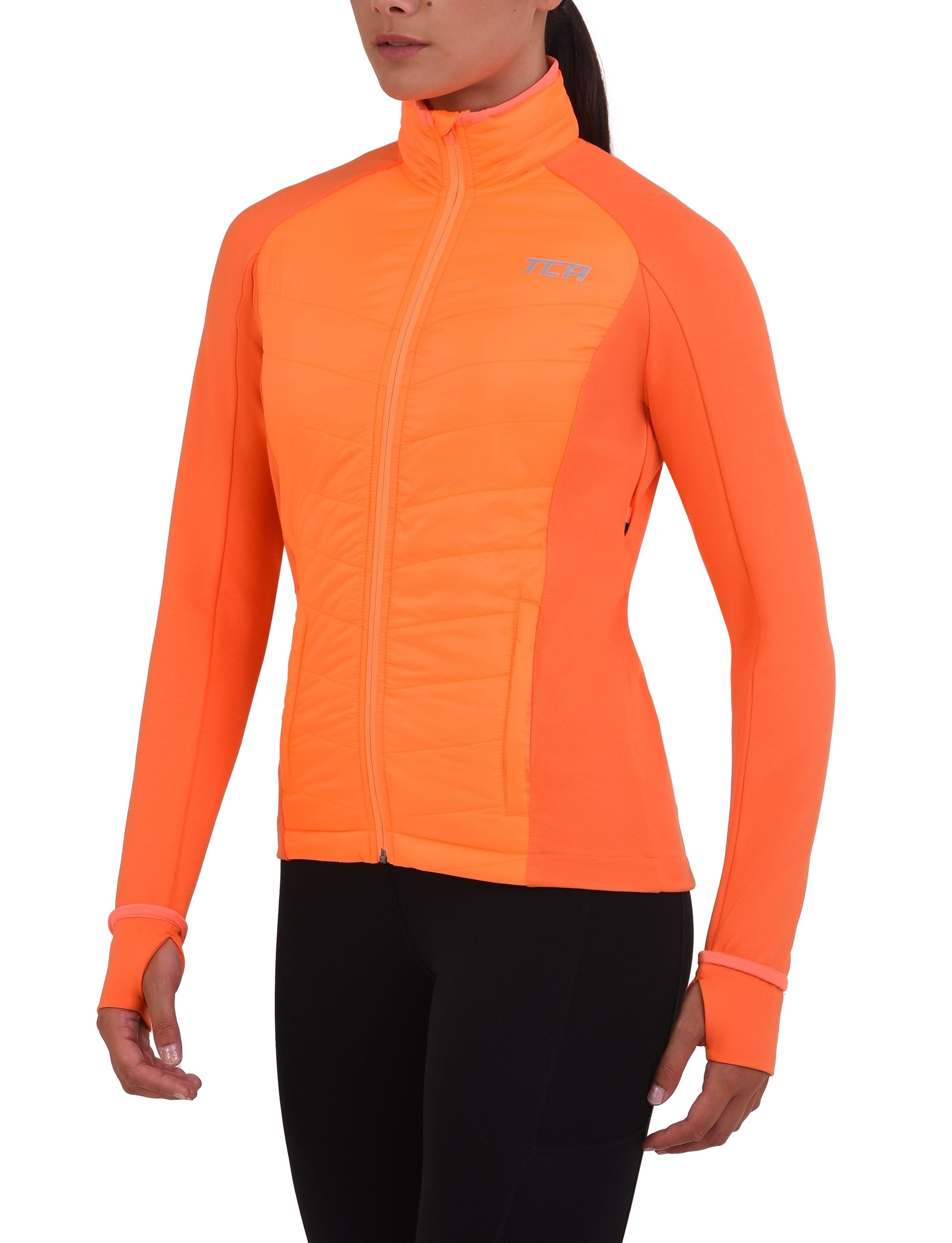 Giacca da corsa supertermica femminile con tasche zip e cappuccio