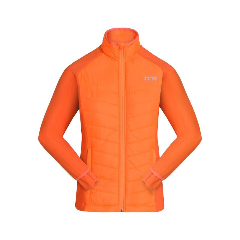 Veste de course superhermique de la fille avec poches zippées et capot