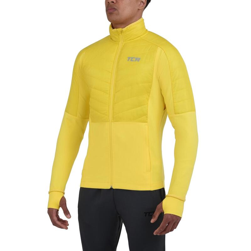 Veste de course superhermique pour hommes avec poches zippées et capot