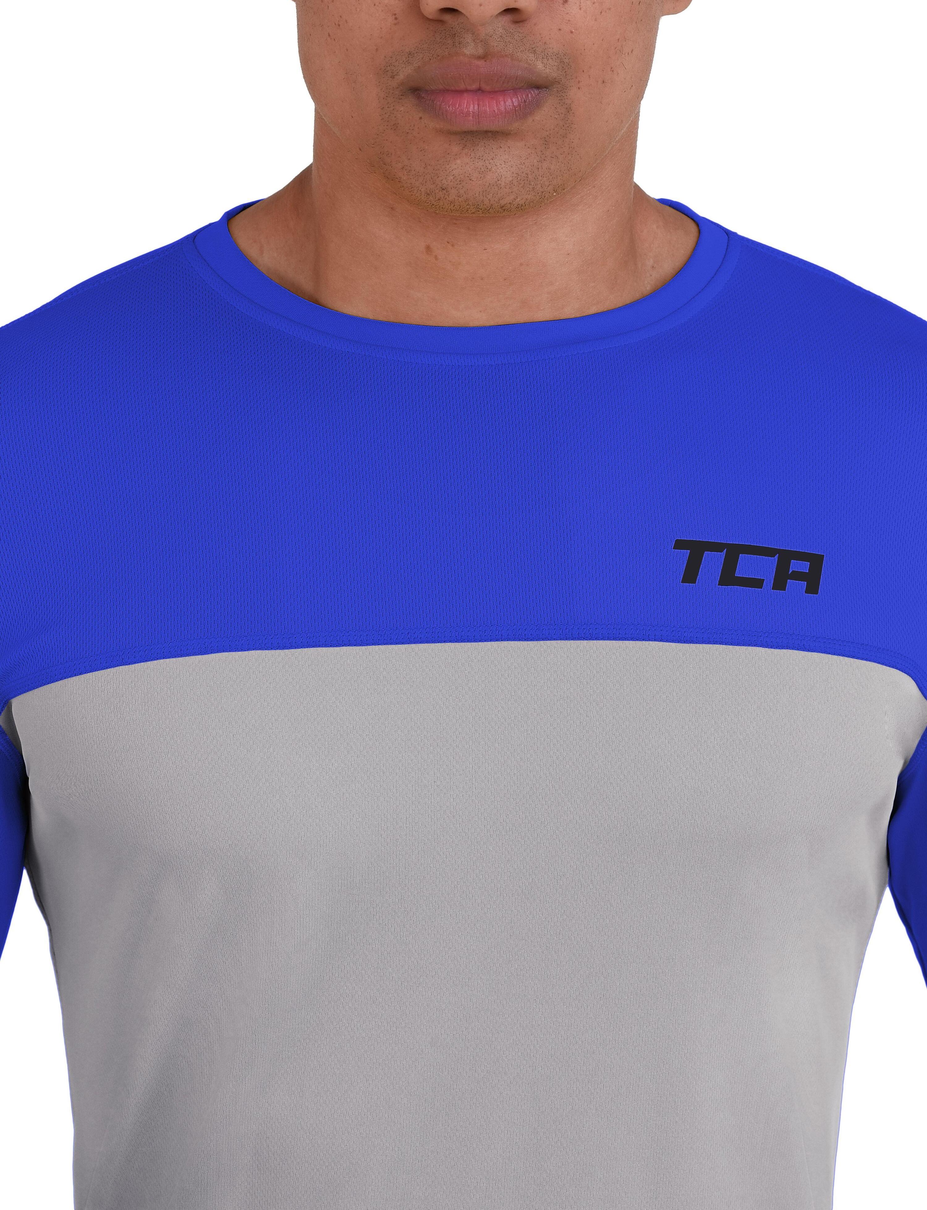 Men's Element Long Sleeve Quick Dry Running Top - Grey/Blue 4/5