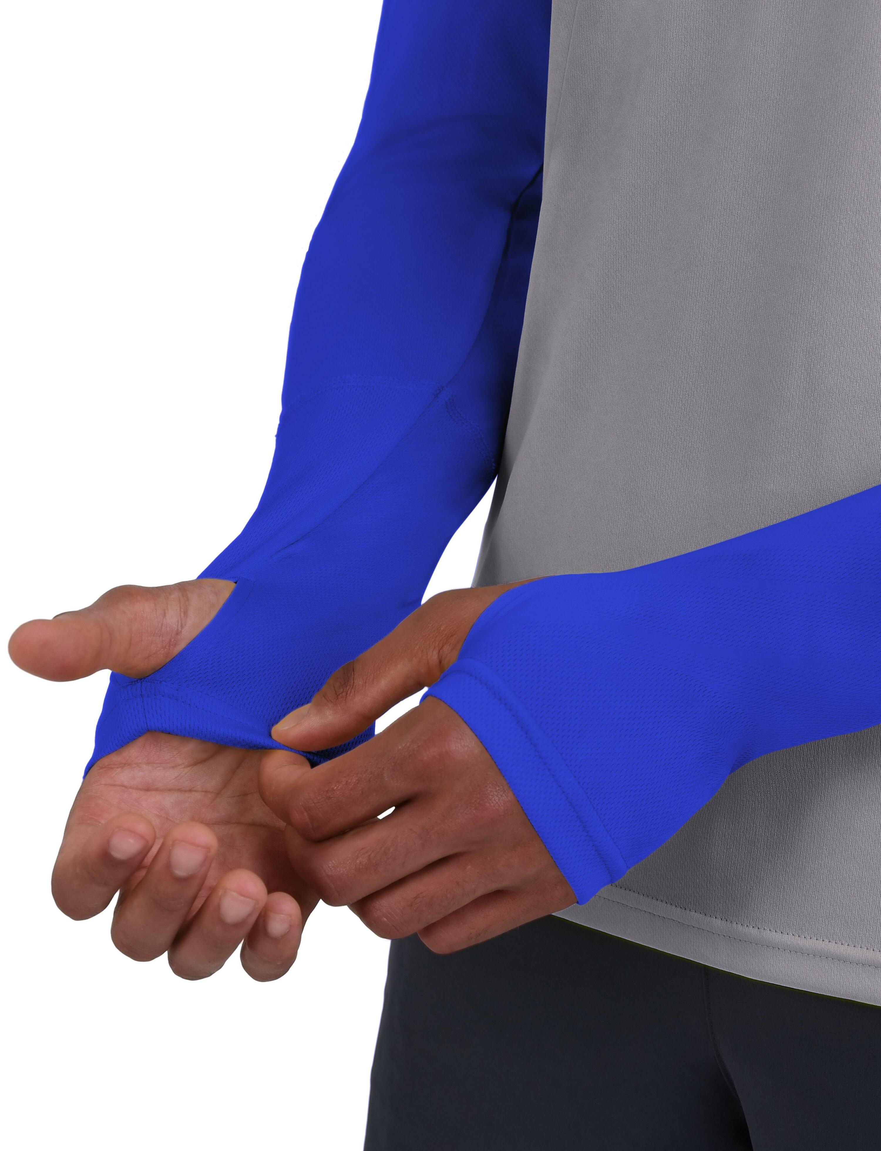 Men's Element Long Sleeve Quick Dry Running Top - Grey/Blue 5/5