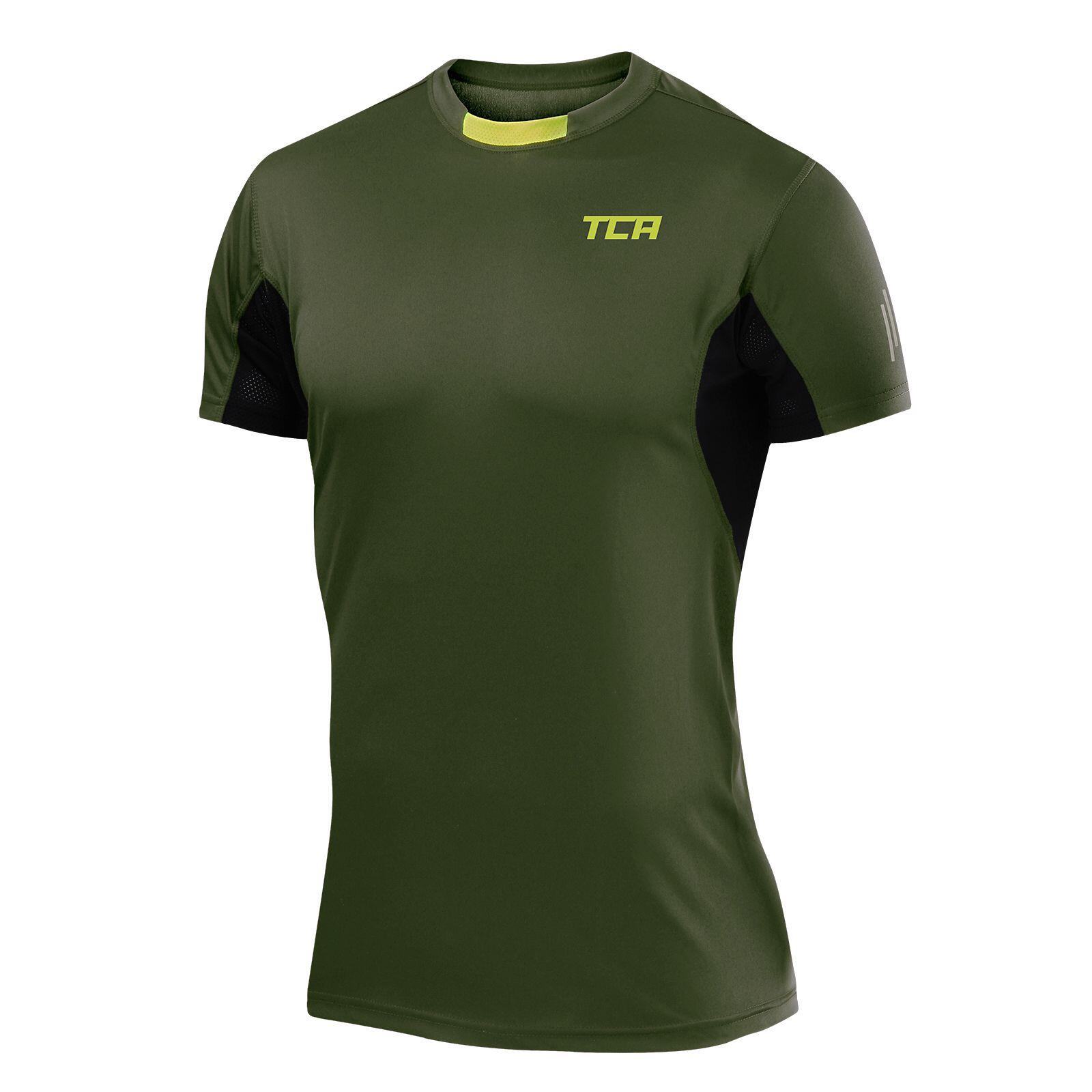 TCA Men's Atomic Quick Dry Running T-Shirt - Forest Night