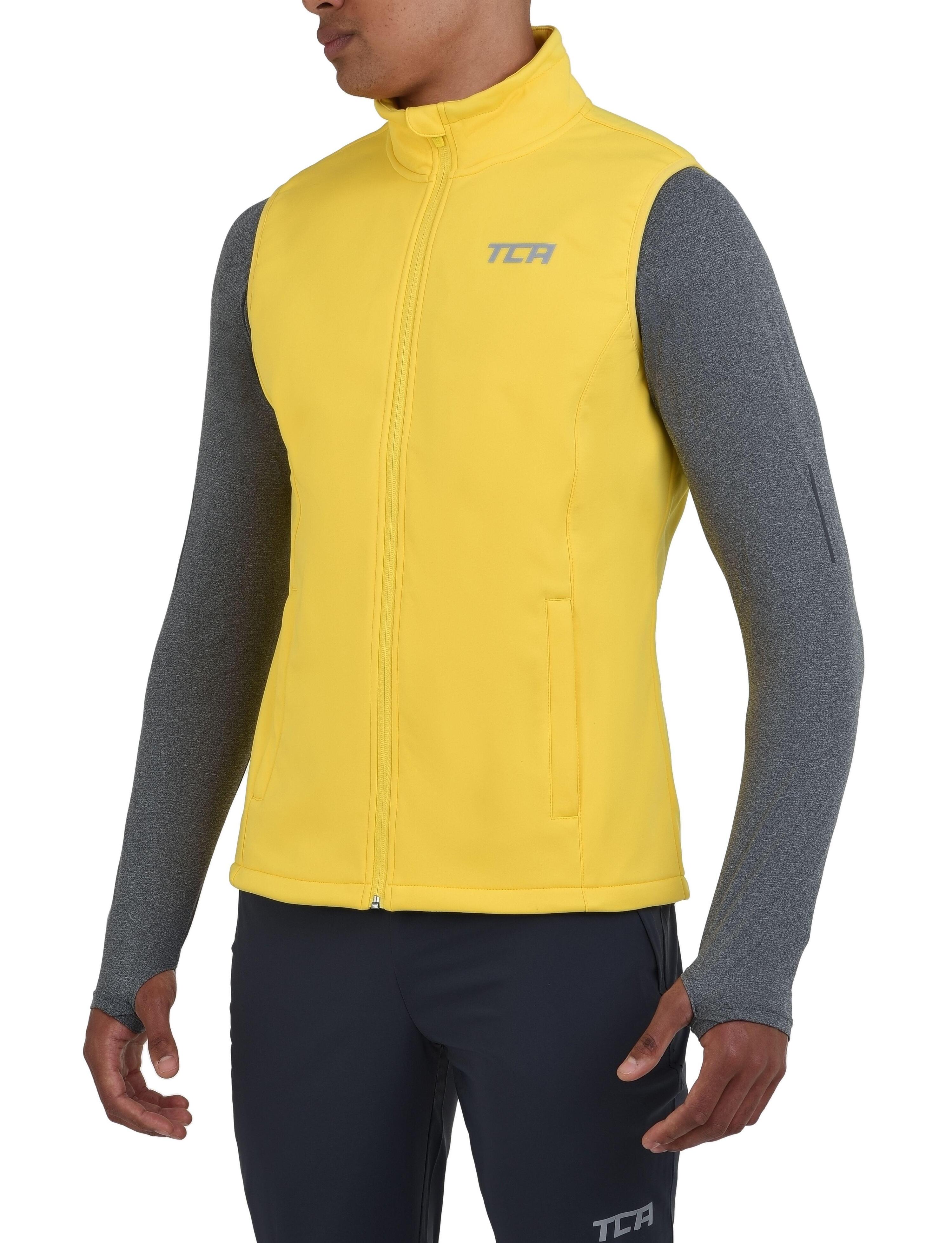 Men's Flyweight Wind-Proof Gilet with Zip Pockets - Vibrant Yellow 2/5