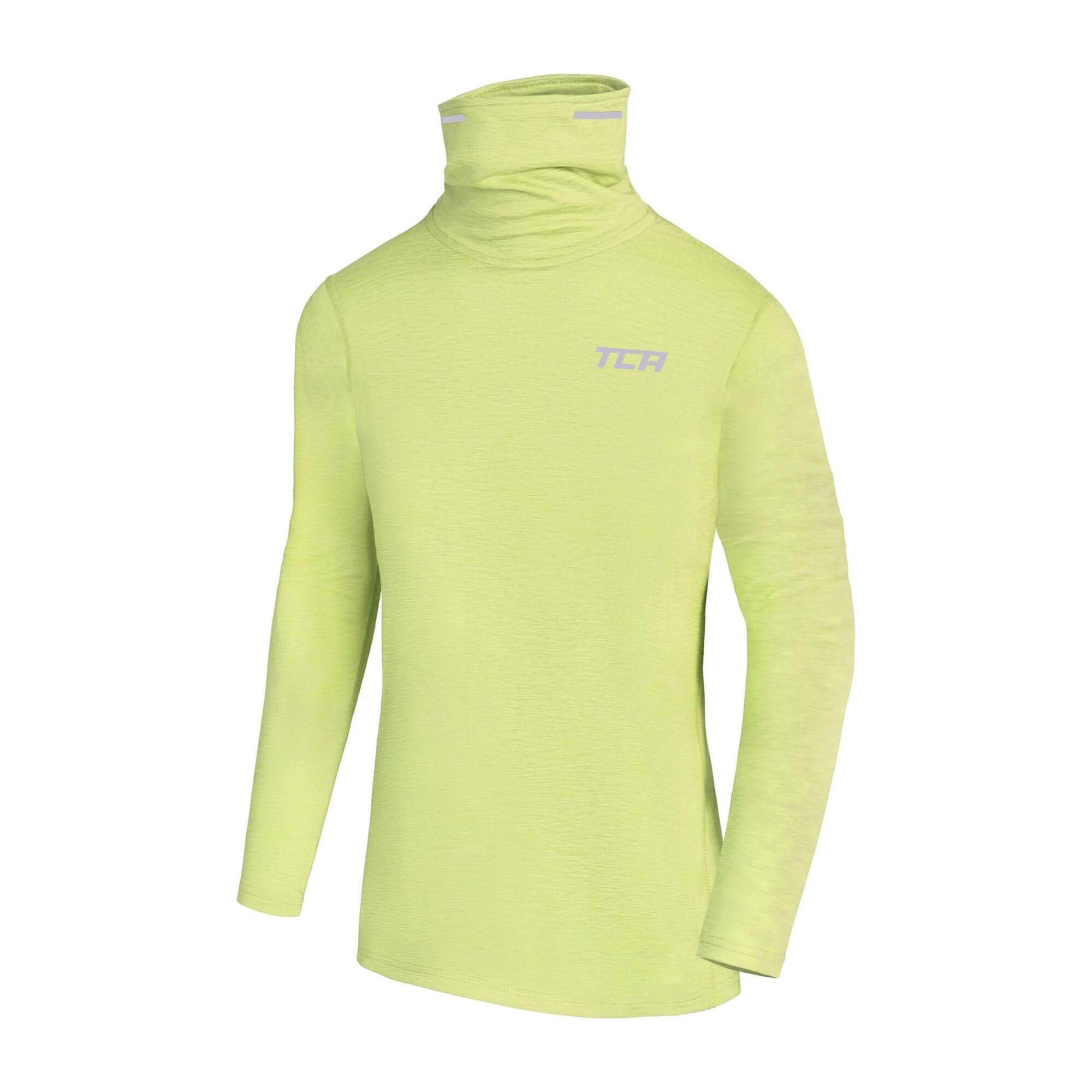 TCA Boy’s Thermal Funnel Neck Top - Lime Punch