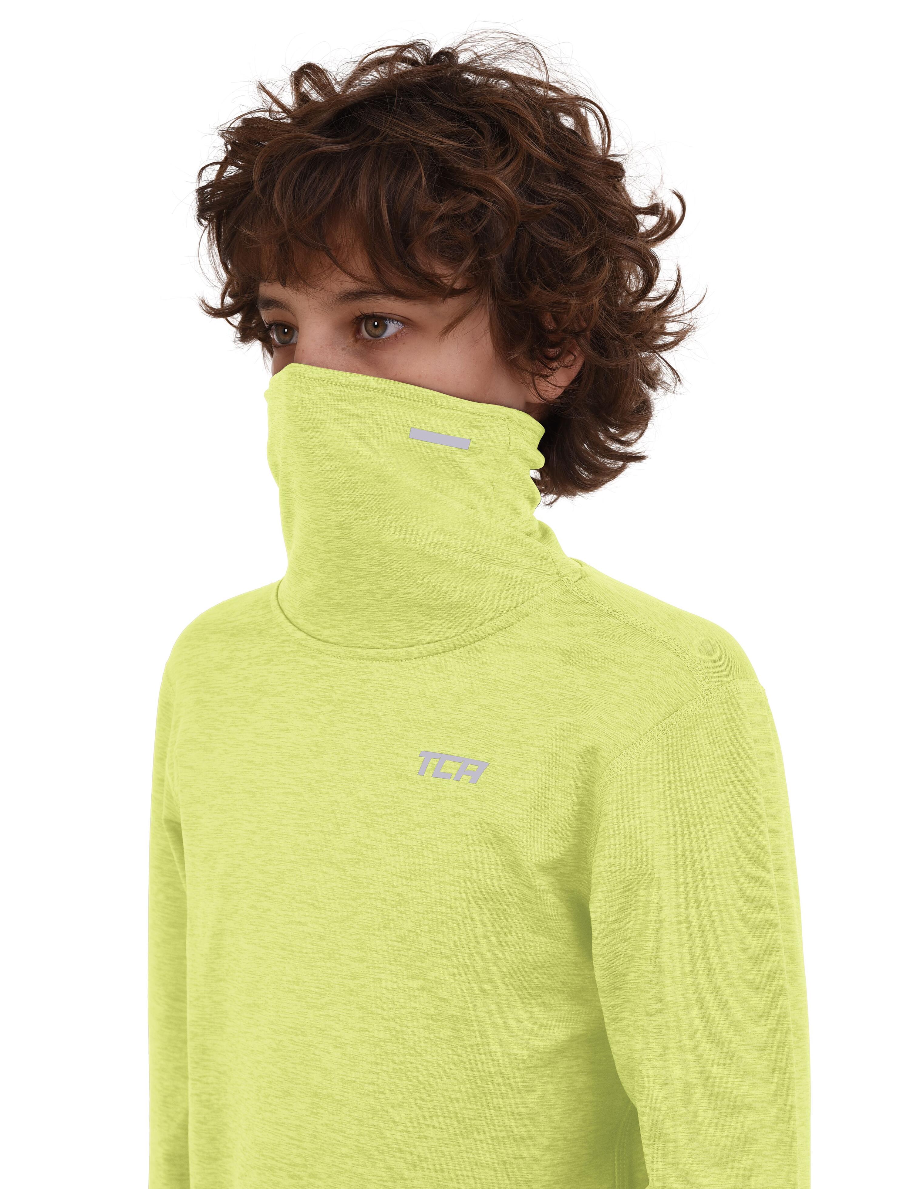 Boy’s Thermal Funnel Neck Top - Lime Punch 4/5