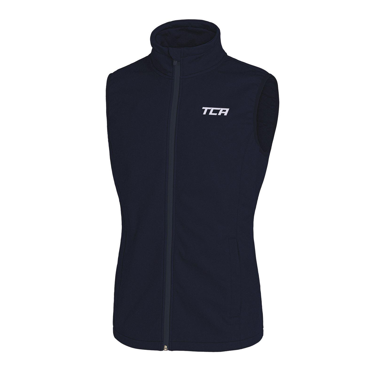 TCA Men's Flyweight Wind-Proof Gilet with Zip Pockets - Total Eclipse