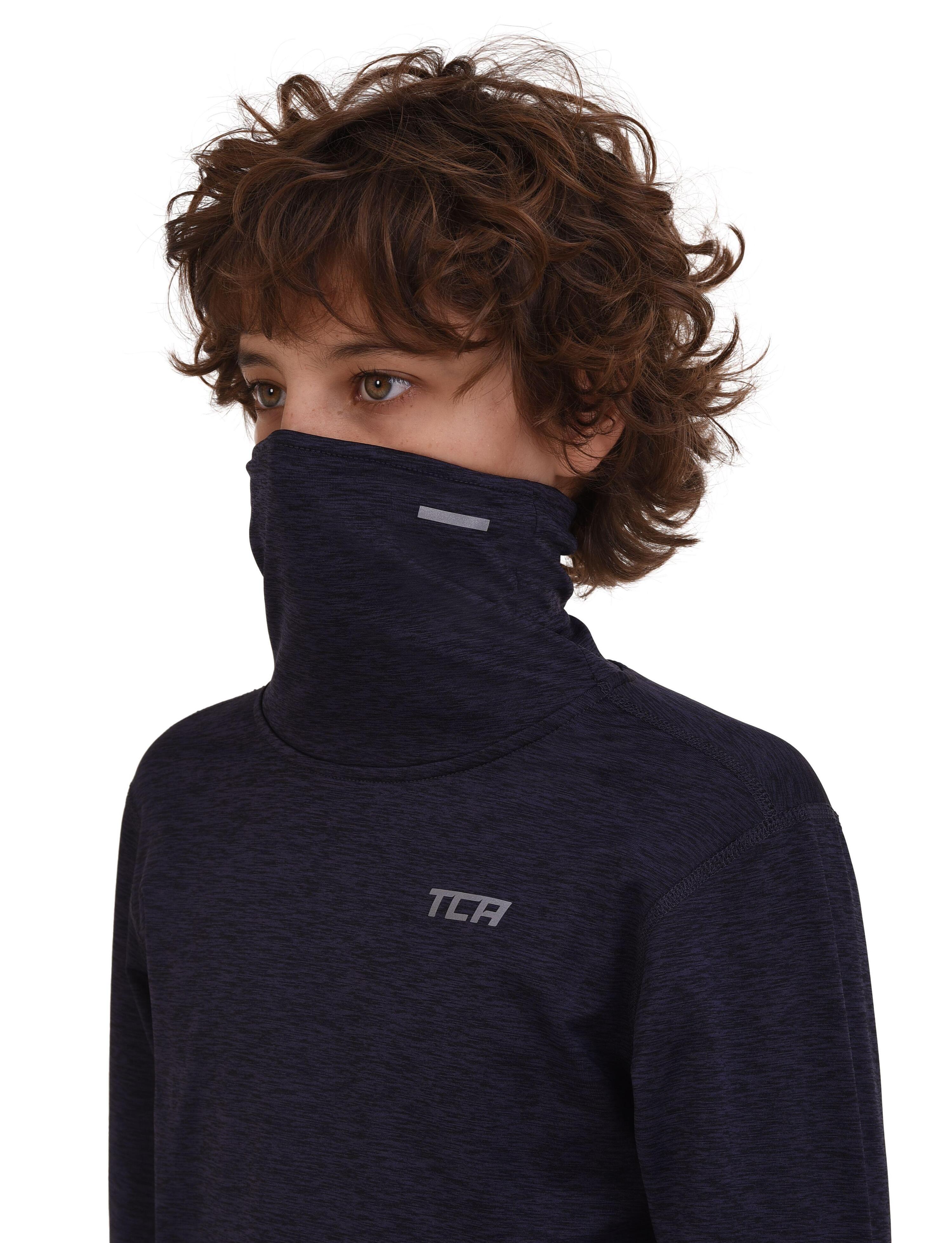 Boy’s Thermal Funnel Neck Top - Night Sky Marl 4/5