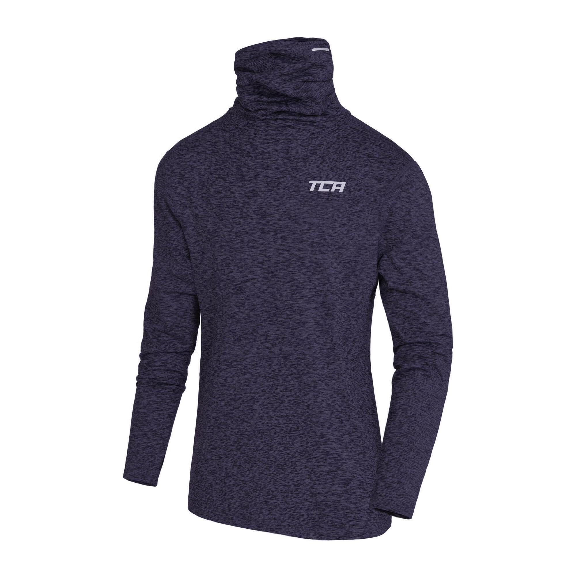 TCA Boy’s Thermal Funnel Neck Top - Night Sky Marl