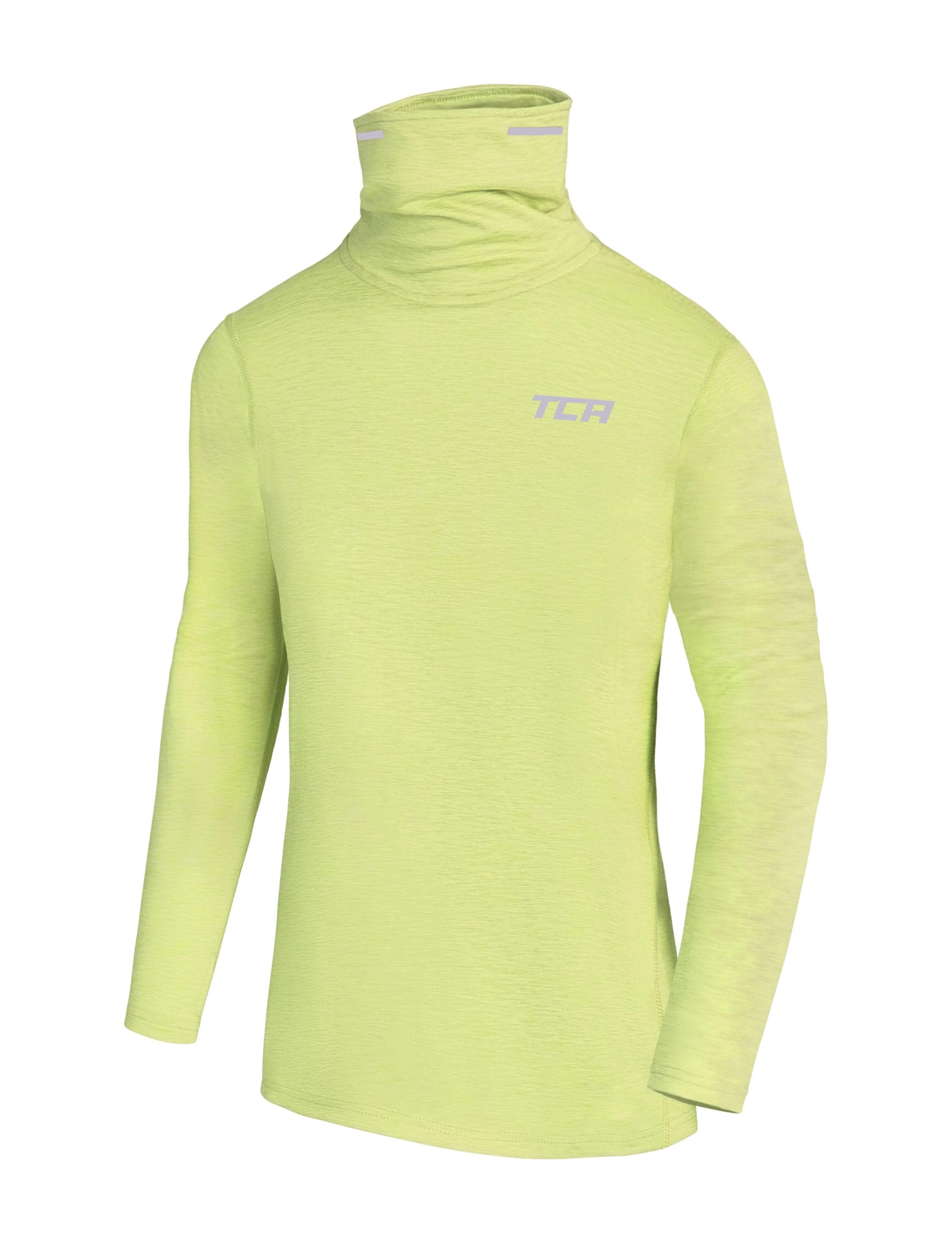 TCA Boy’s Thermal Funnel Neck Top - Lime Punch