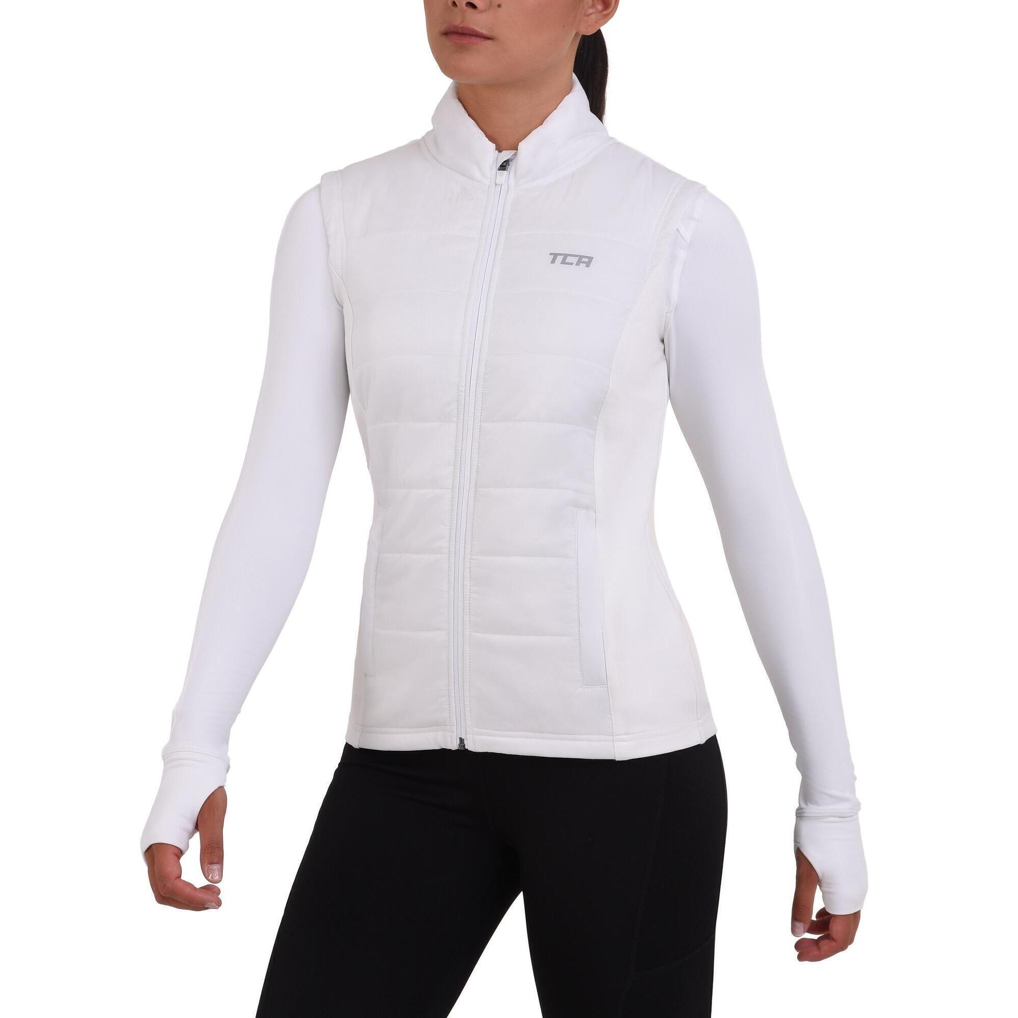TCA Women's Excel Winter Gilet with Zip Pockets - White TBC