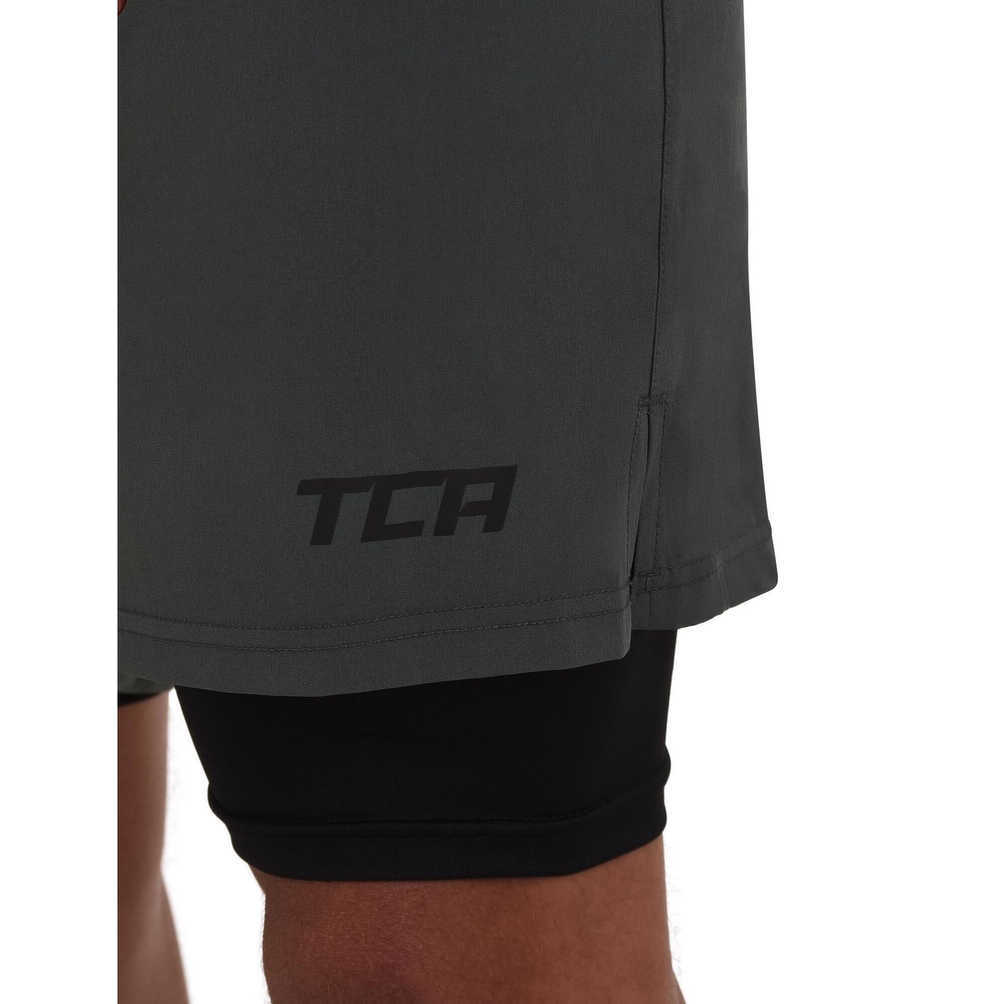 Men's Ultra 2-in-1 Running Shorts with Zip Pockets - Darkest Spruce 4/5