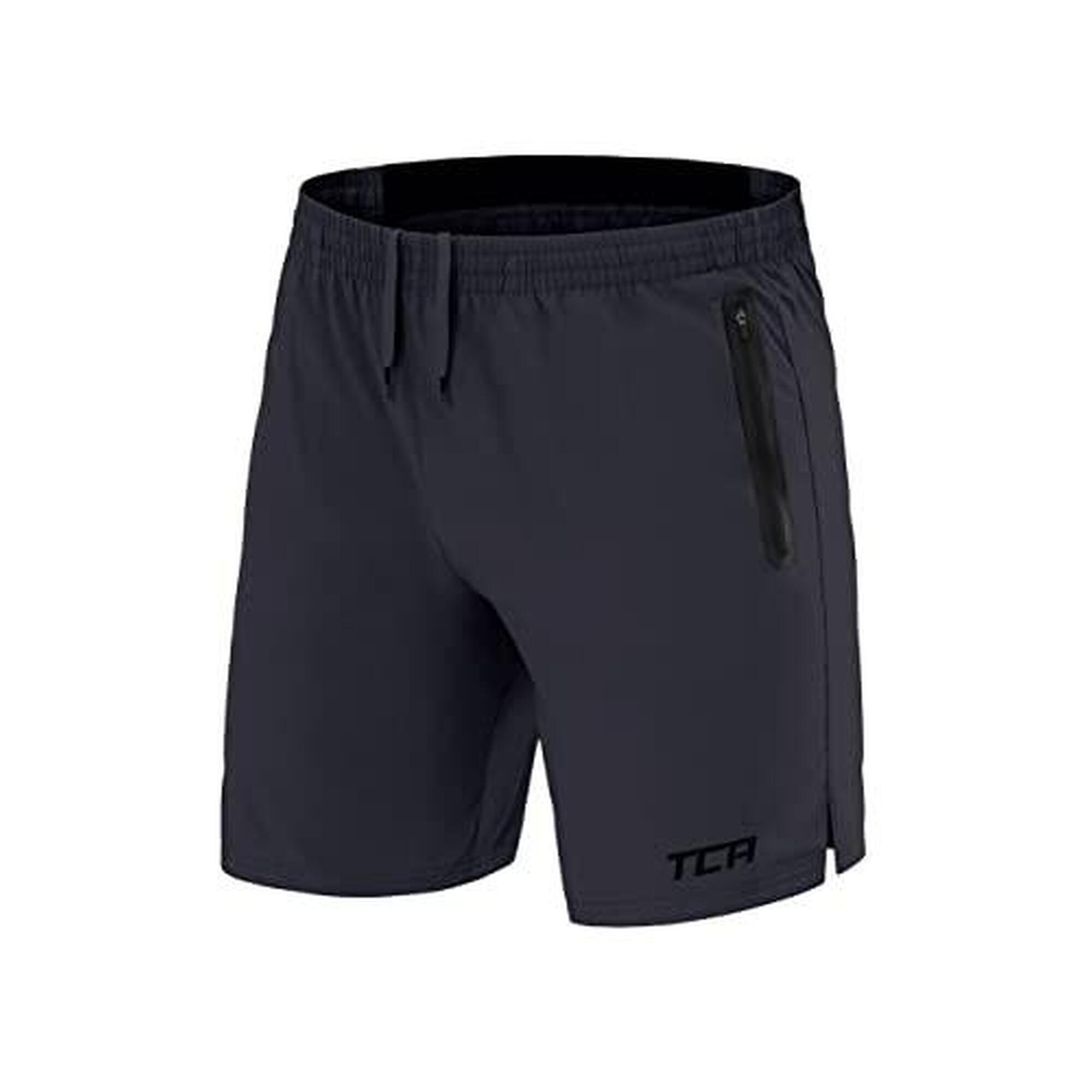 Boys' Elite Tech Lightweight Running Shorts with Zip Pockets - Smoke Grey 1/5