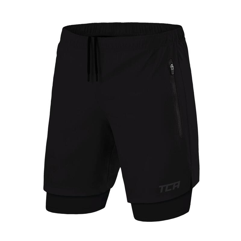 Pantalón corto running Hombre Kiprun split negro - Decathlon