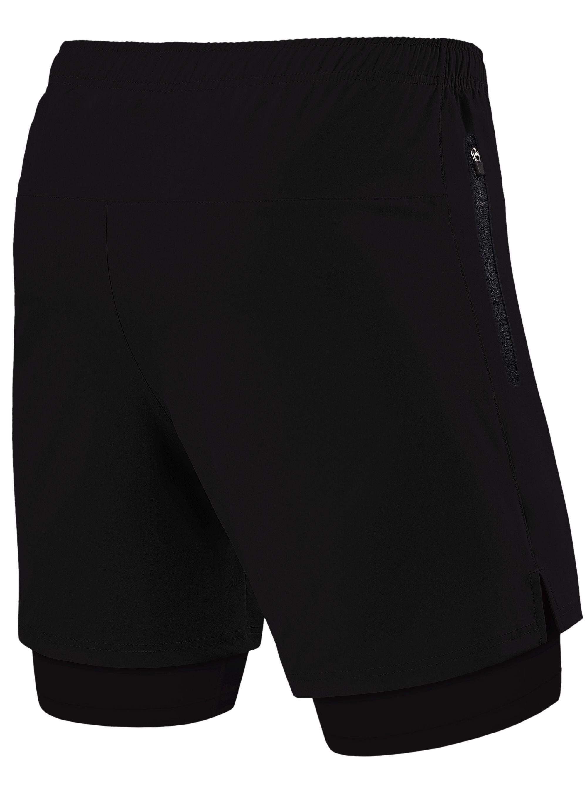Men's Ultra 2-in-1 Running Shorts with Zip Pockets - Anthracite 2/5