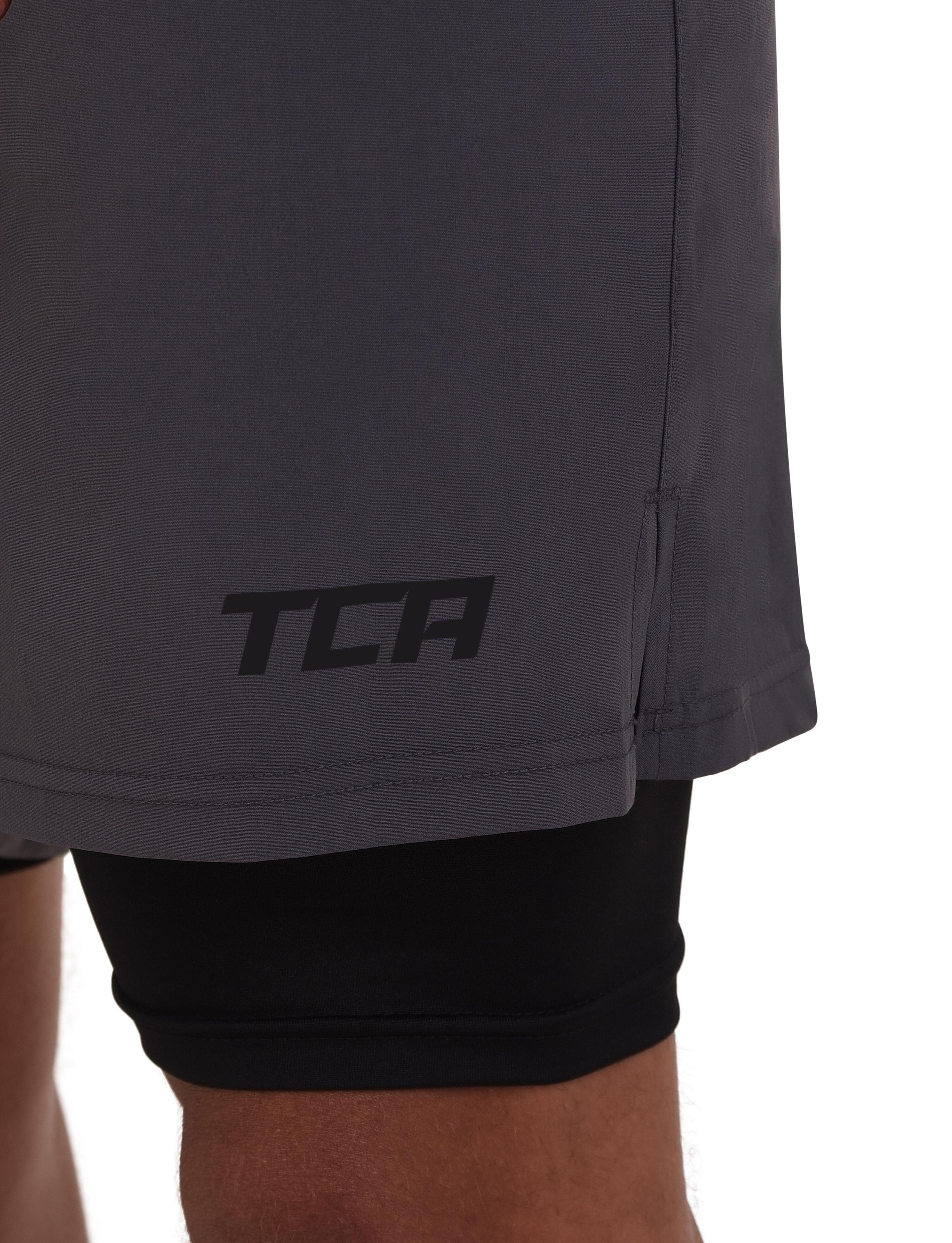 Men's Ultra 2-in-1 Running Shorts with Zip Pockets - Asphalt 4/5